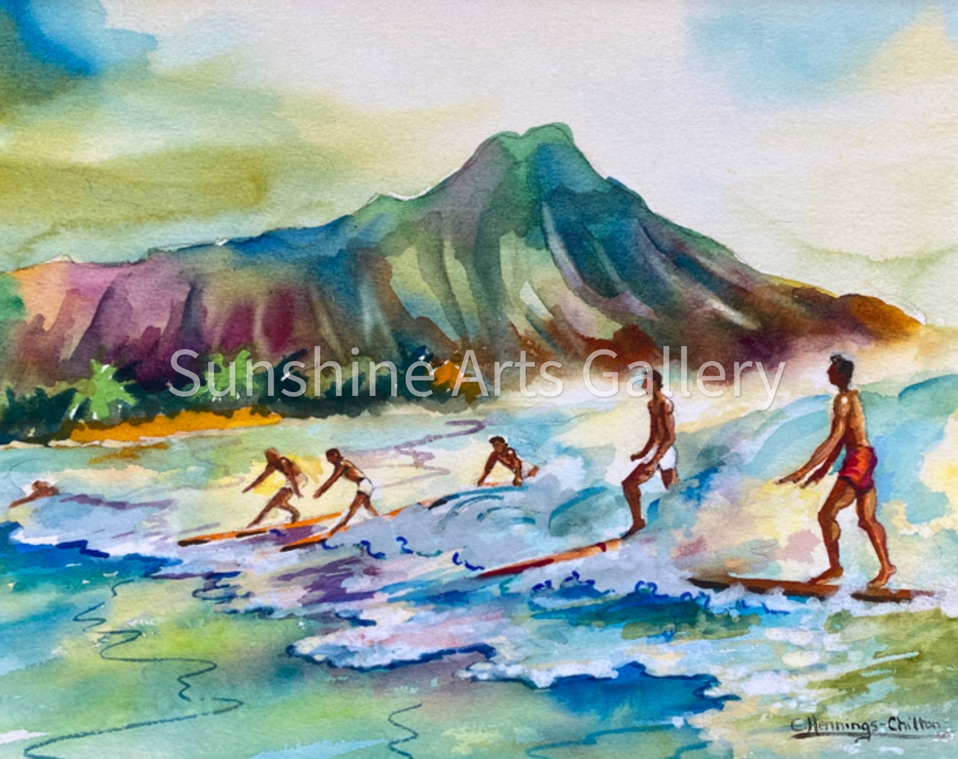 Surfin' Waikīkī by Connie Hennings-Chilton