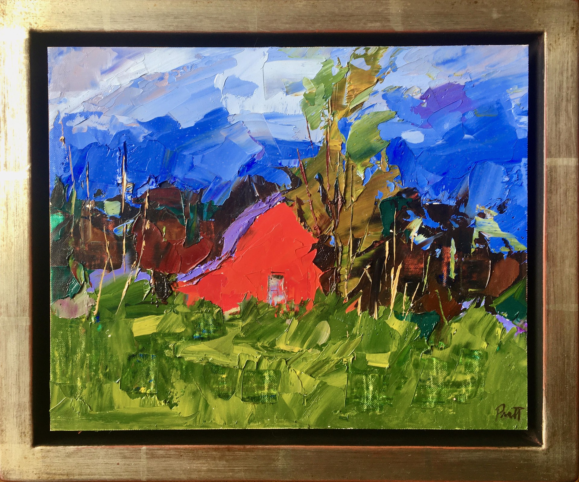 Red Barn, Blue Sky by Sandra Pratt