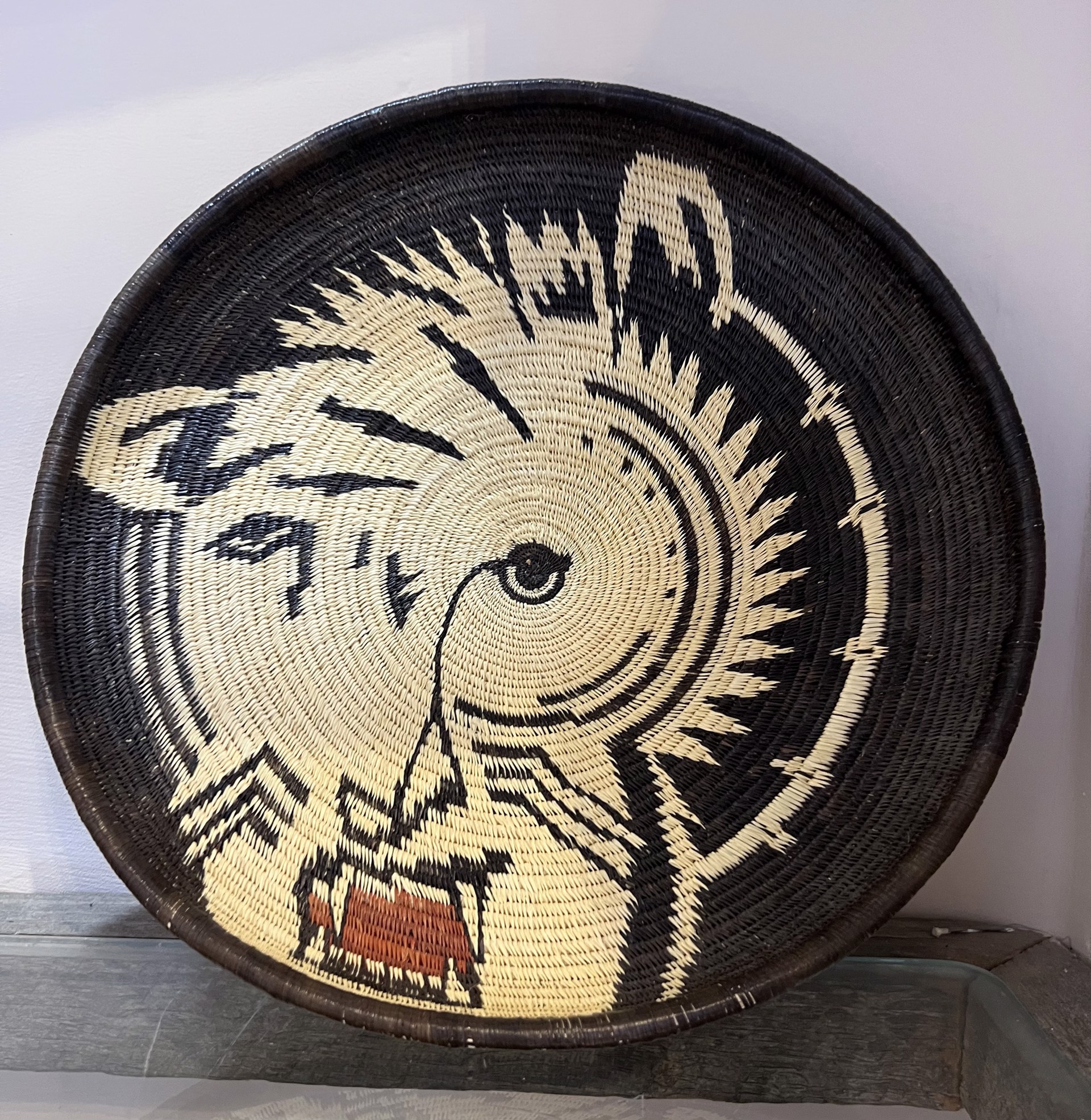 Puma plaque by Wounaan & Embera Panama Rainforest Baskets Wounaan