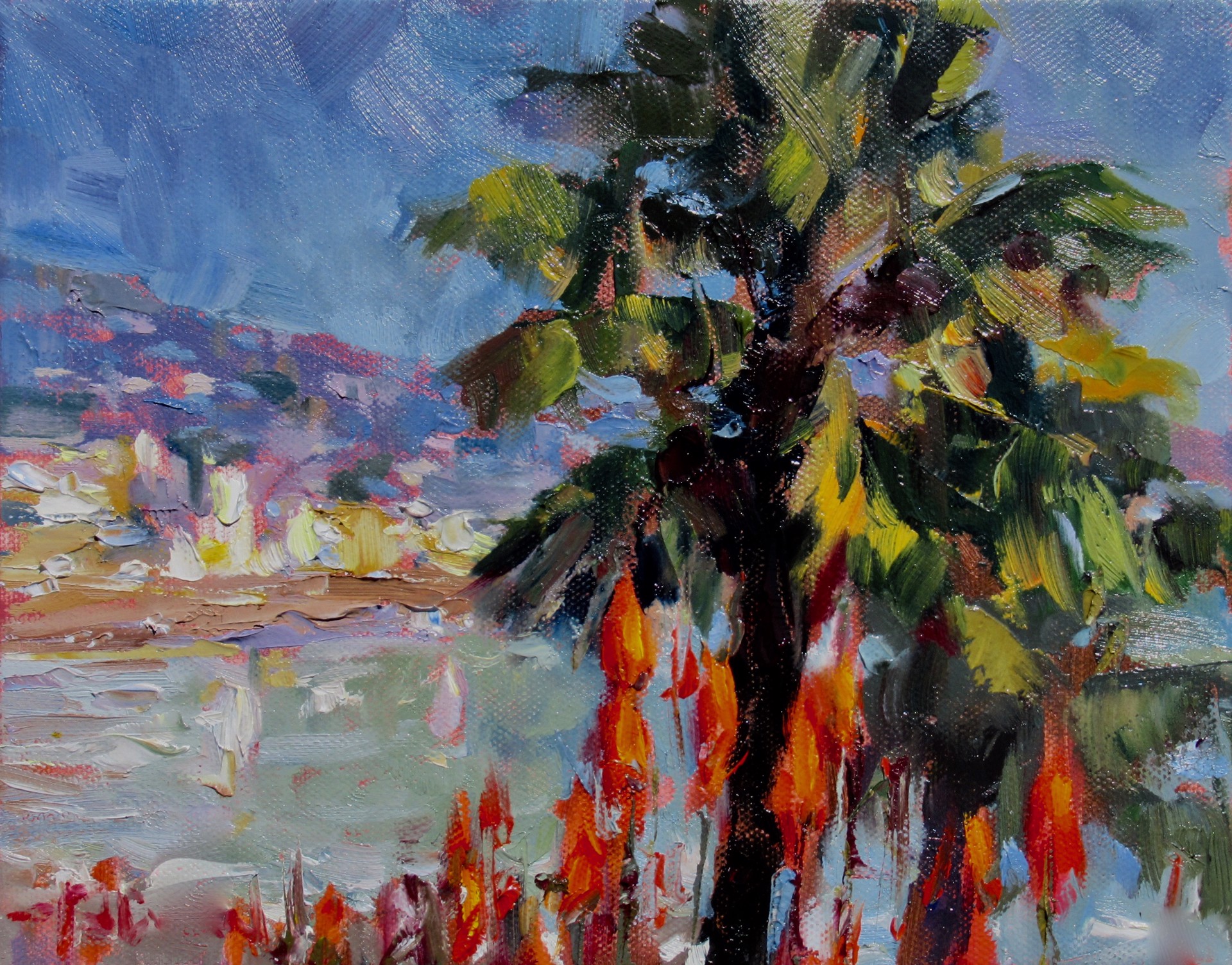 Palms Over Laguna by Rod Cameron