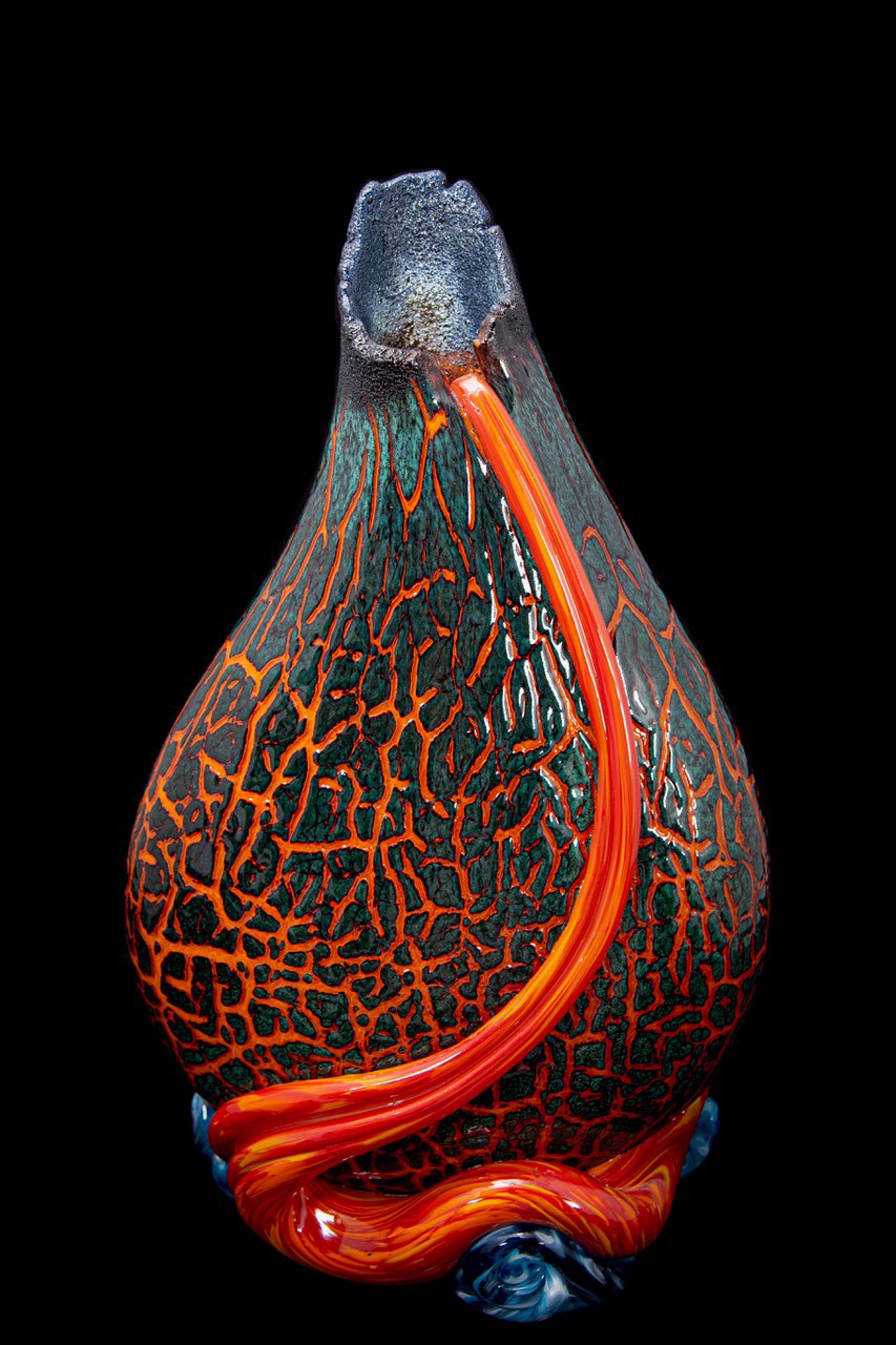 Crackled Surface Flow Vase #CSF-168 by Daniel Moe