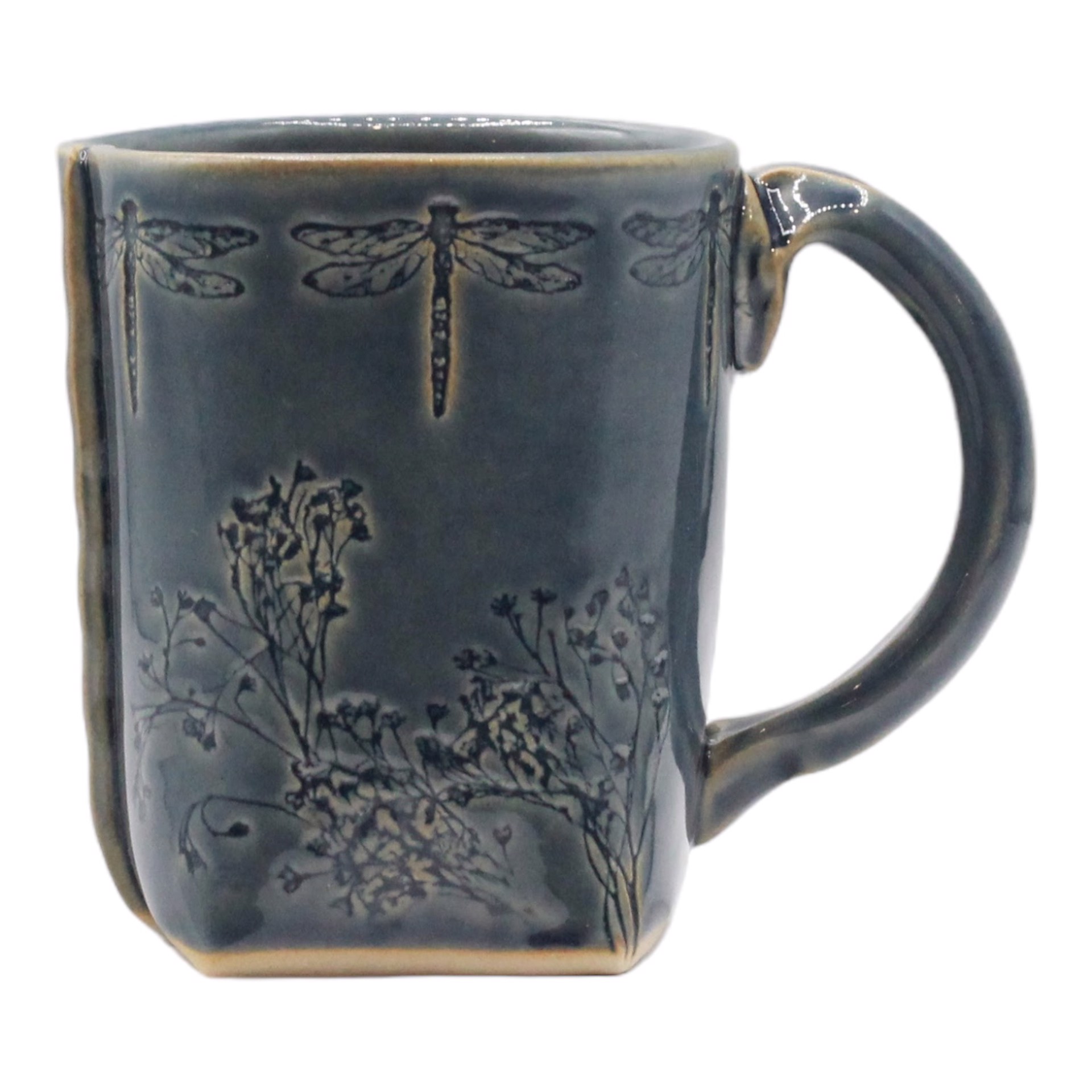 Blue Dragonfly Mug by Colleen Deiss