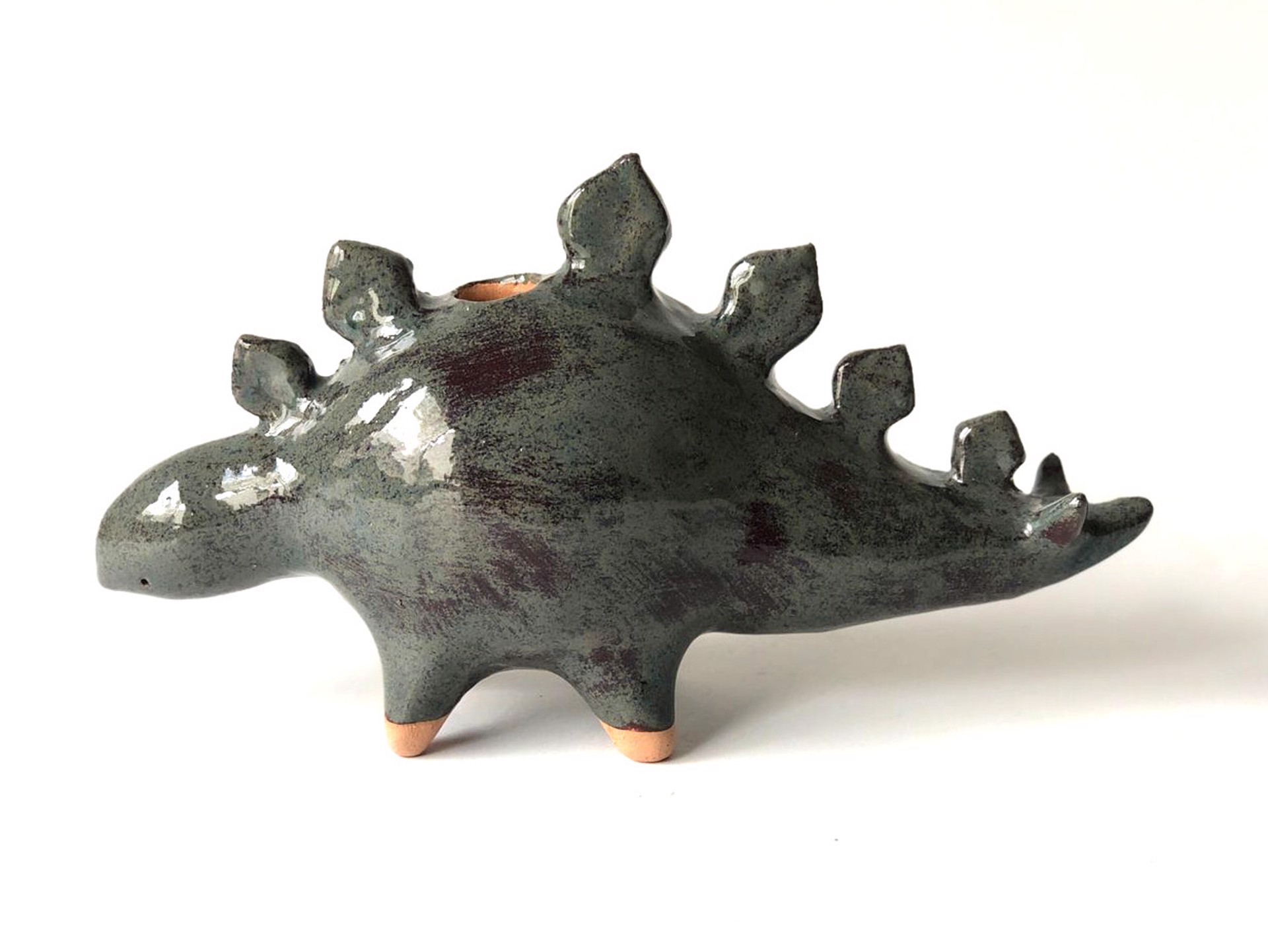 Stegosaurus Bud Vase by Iohan Figueroa