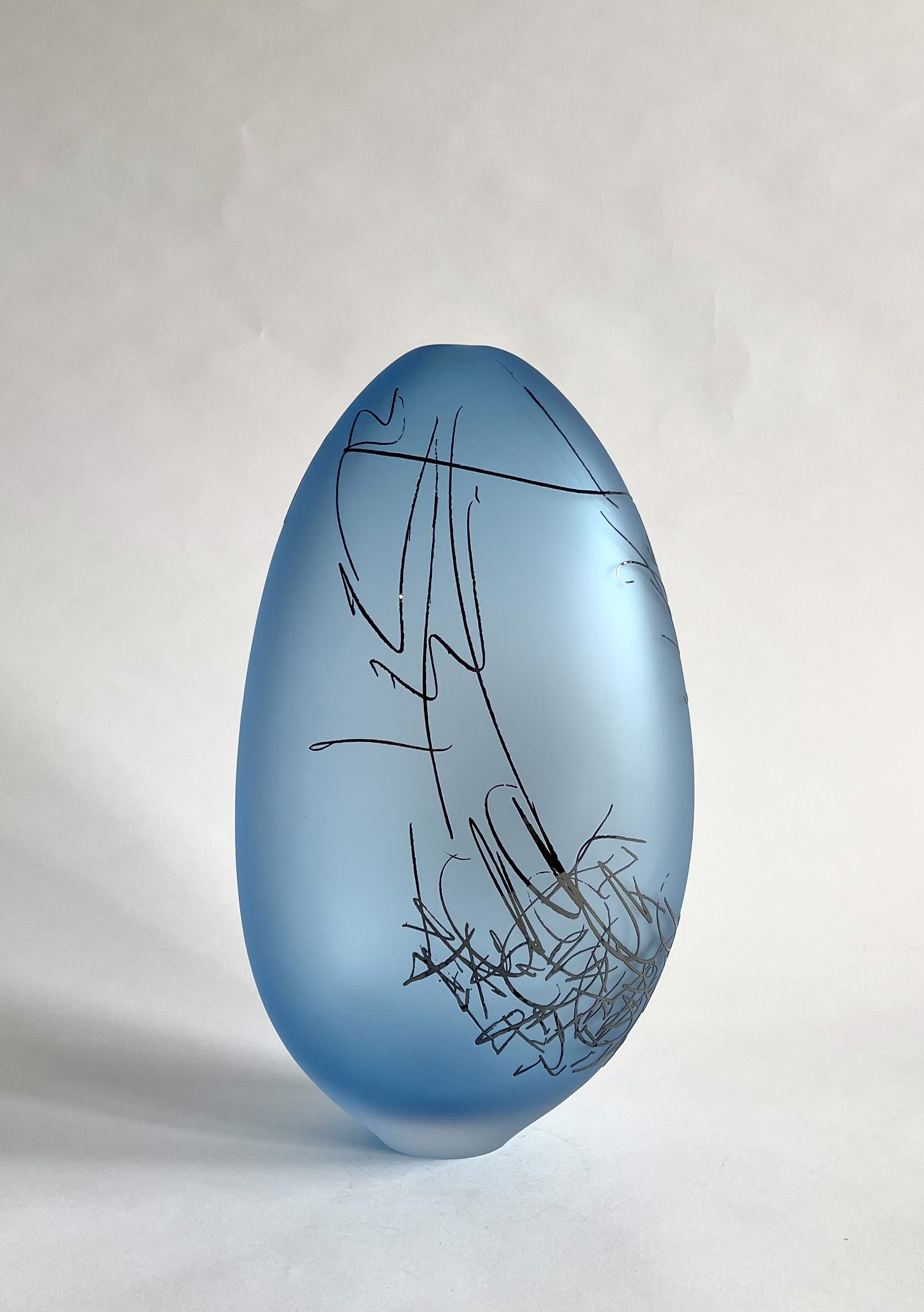 Turquoise Scribe Ovoid by The Goodman Studio