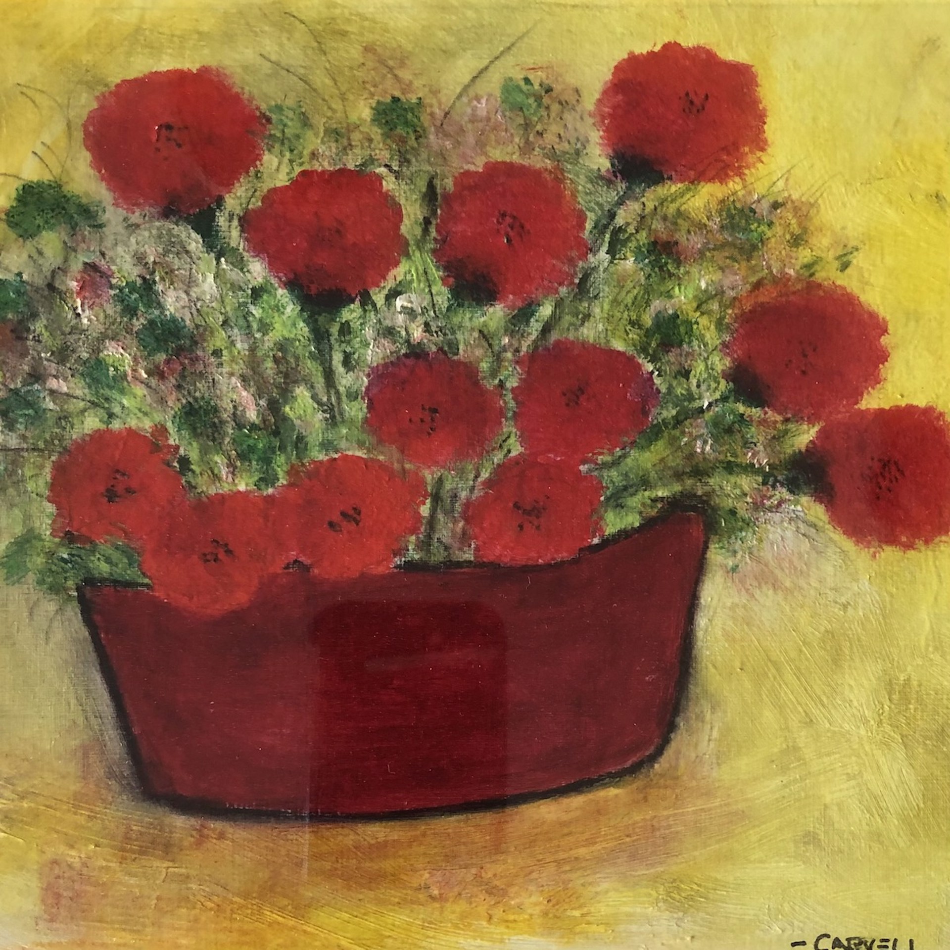 Crimson Ikebana by Fred Carvell
