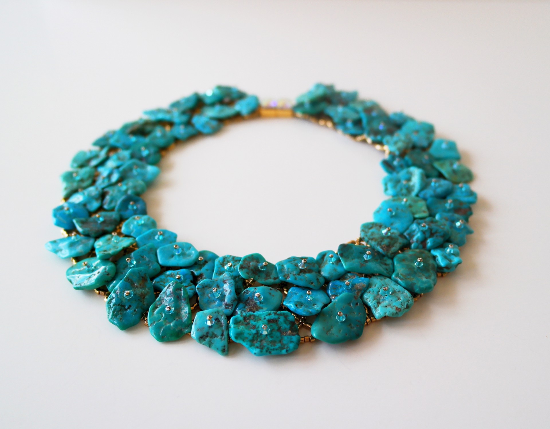 Rock Candy- Turquoise Collar 18' by Mara Labell