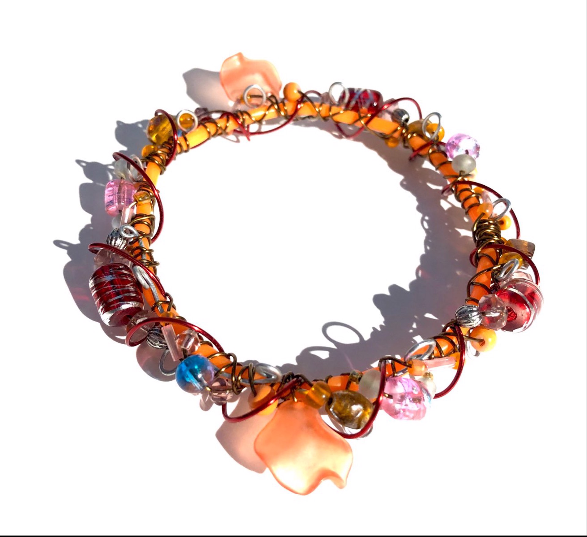 Twisted Wire & Beads Bracelet by Karen Linduska