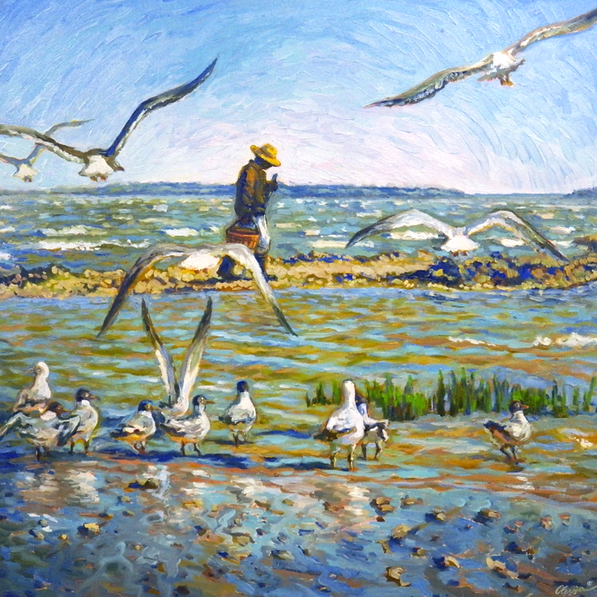 Flock of Gulls by Olessia Maximenko