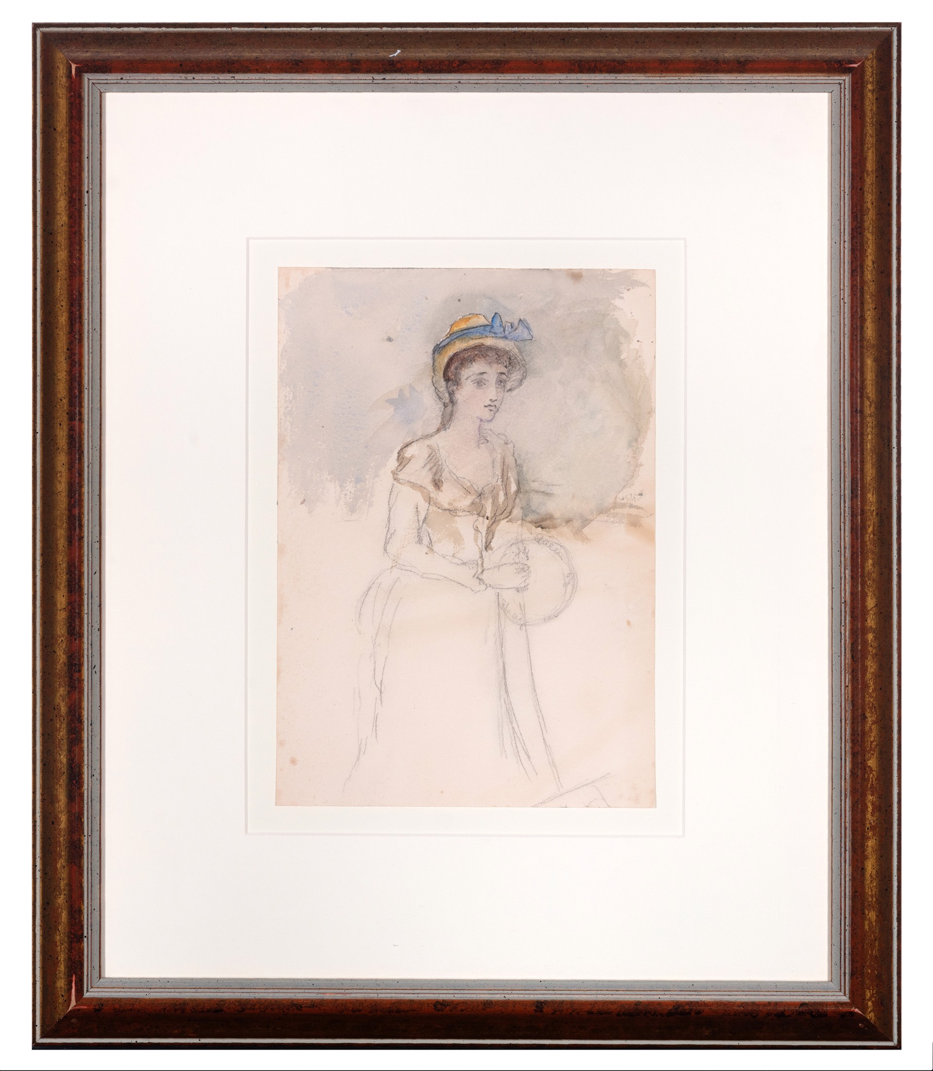 Portrait of Young Woman with Bonnet by Hannah de Rothschild