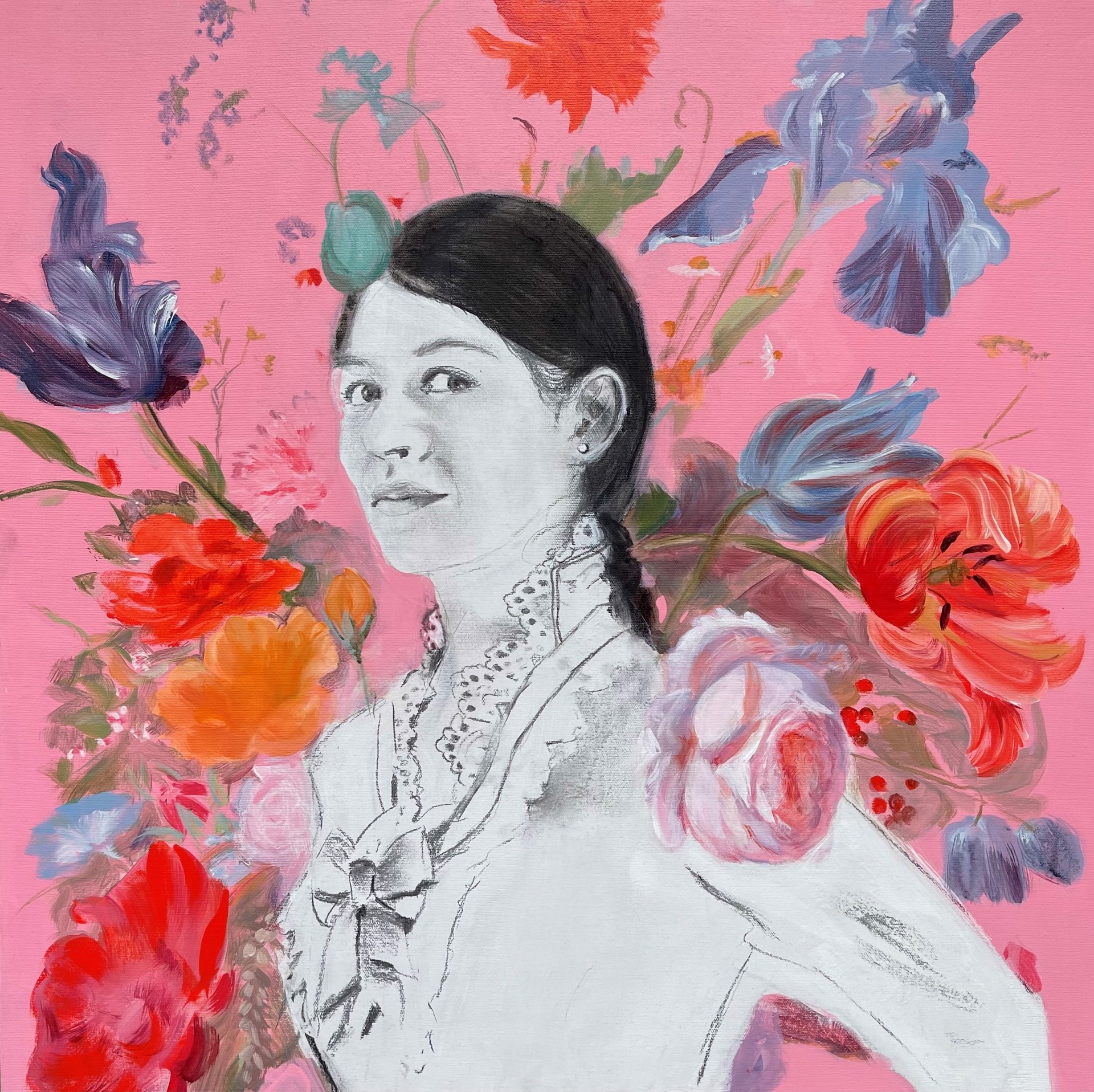 Woman in Floral 4 by Sandra Iafrate