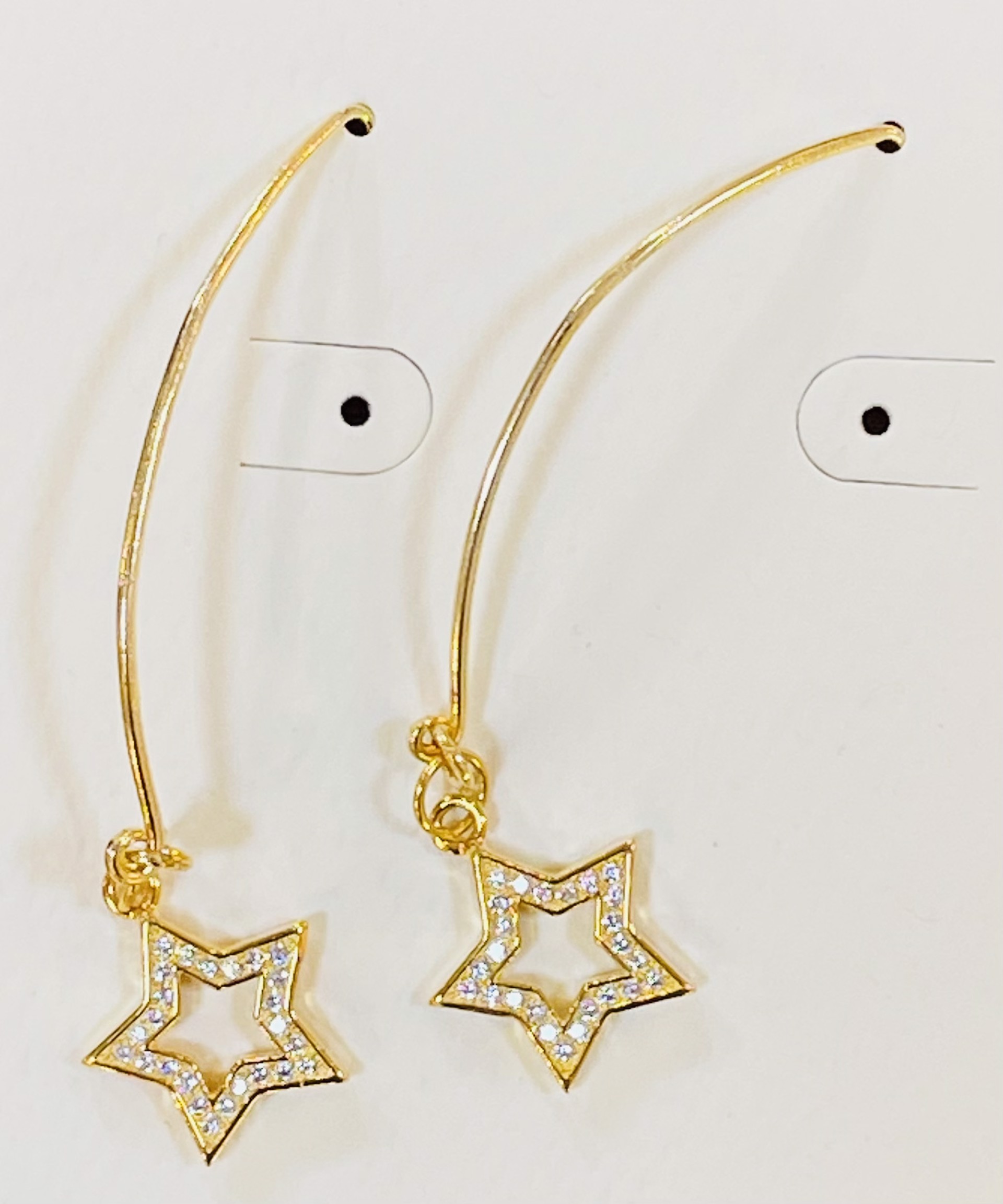 Earrings - Diamond And Gold Vermeil (Open Star) by Bonnie Jaus