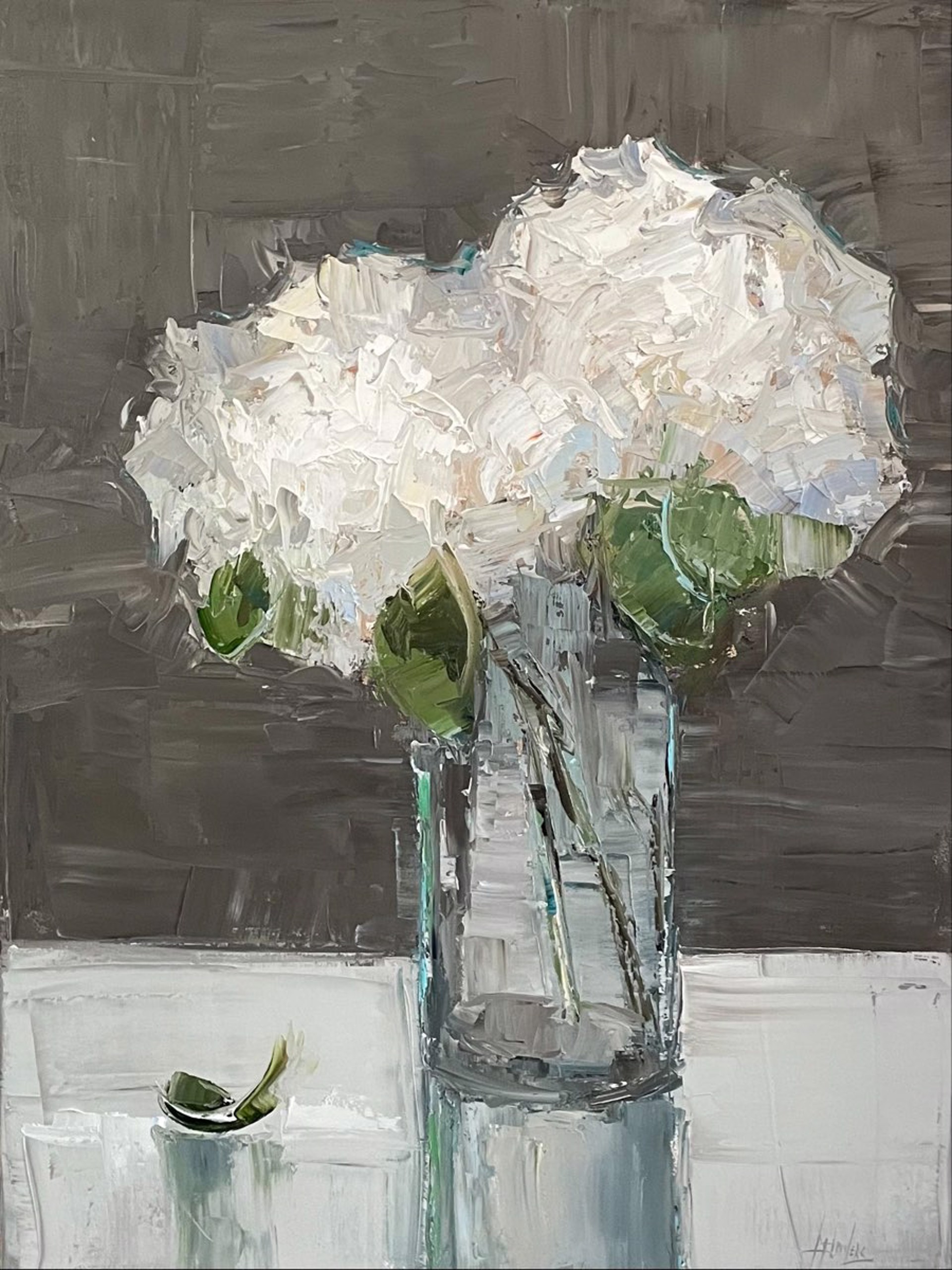 White Hydrangeas by Barbara Flowers