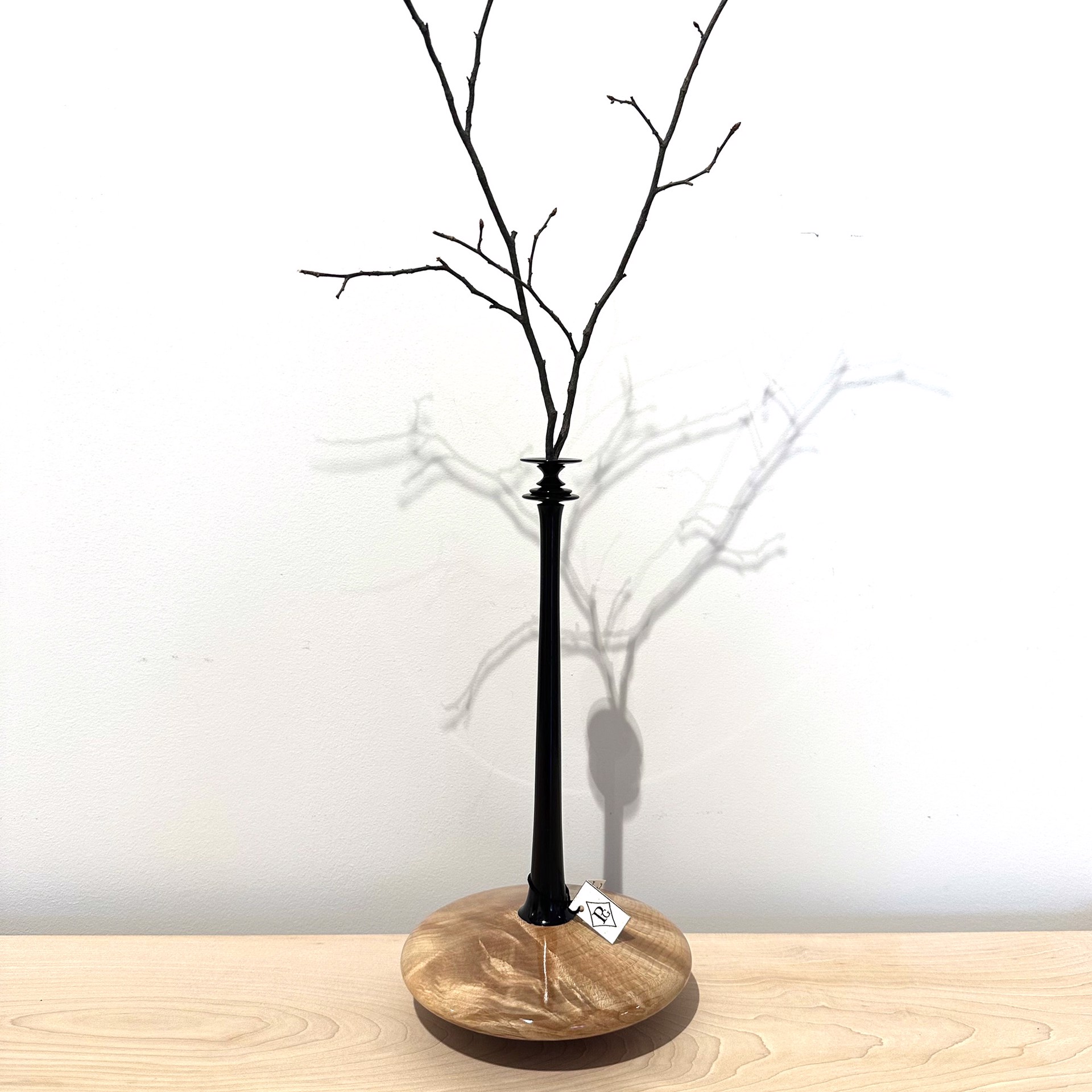 Blackwood and Maple Crotchwood Vase by Paul Gray Diamond