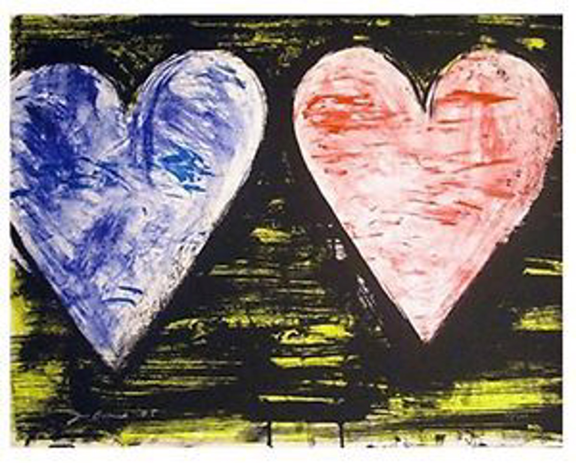 Two Hearts at Sunset by Jim Dine