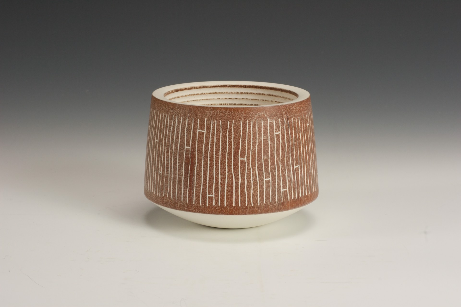 Cherry bowl with bamboo pattern - 21028 by Mark Gardner