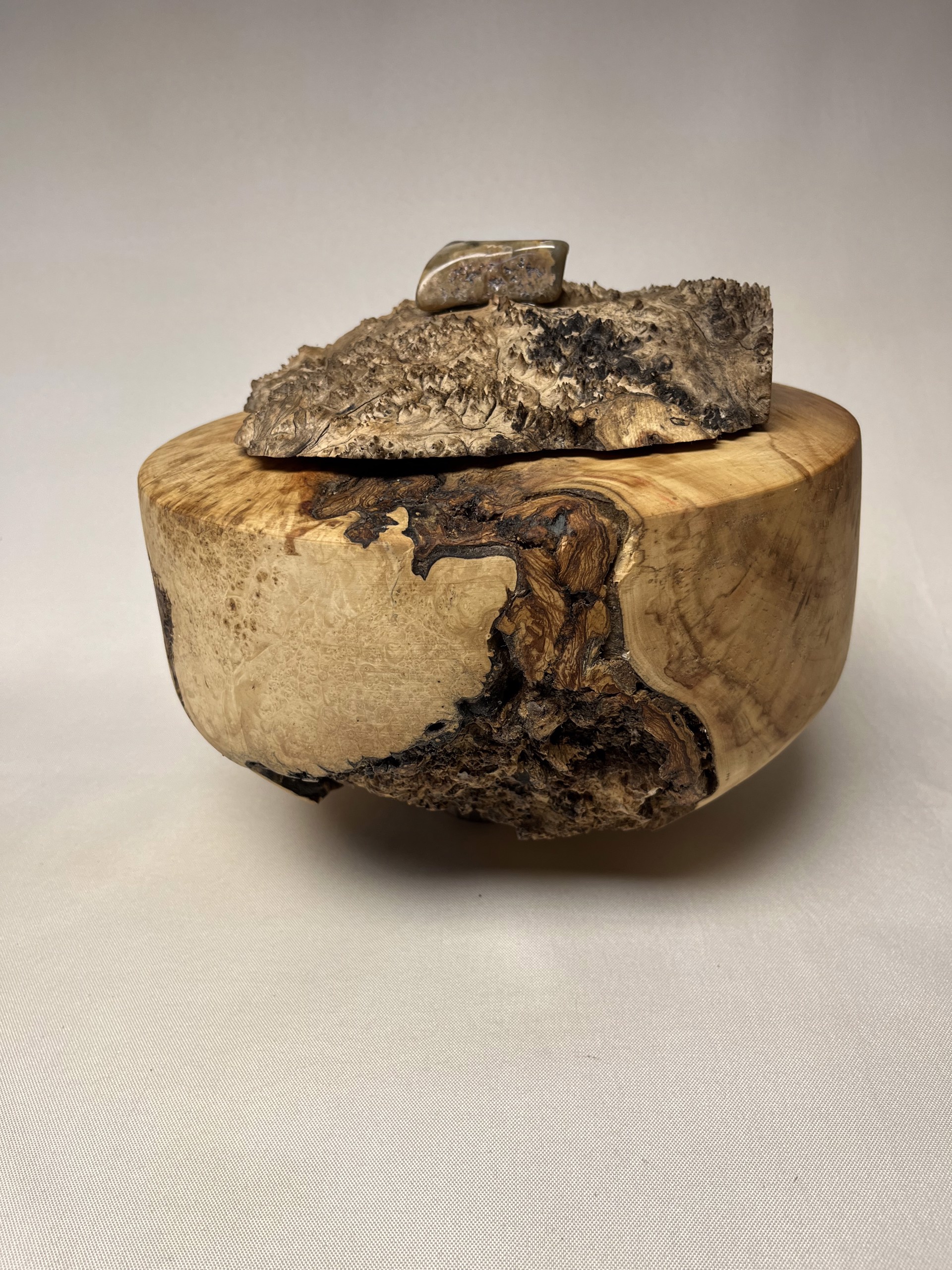 Turned Wood Jar W/Lid #22-89 by Rick Squires