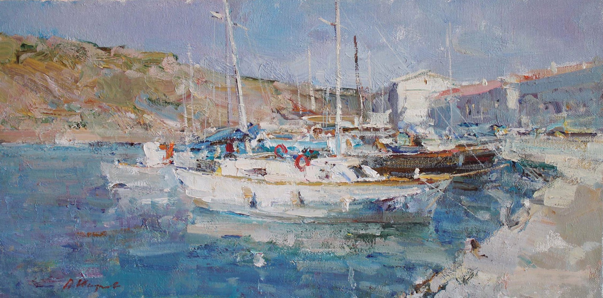 Boats in Balaklava by Andrey Inozemtsev