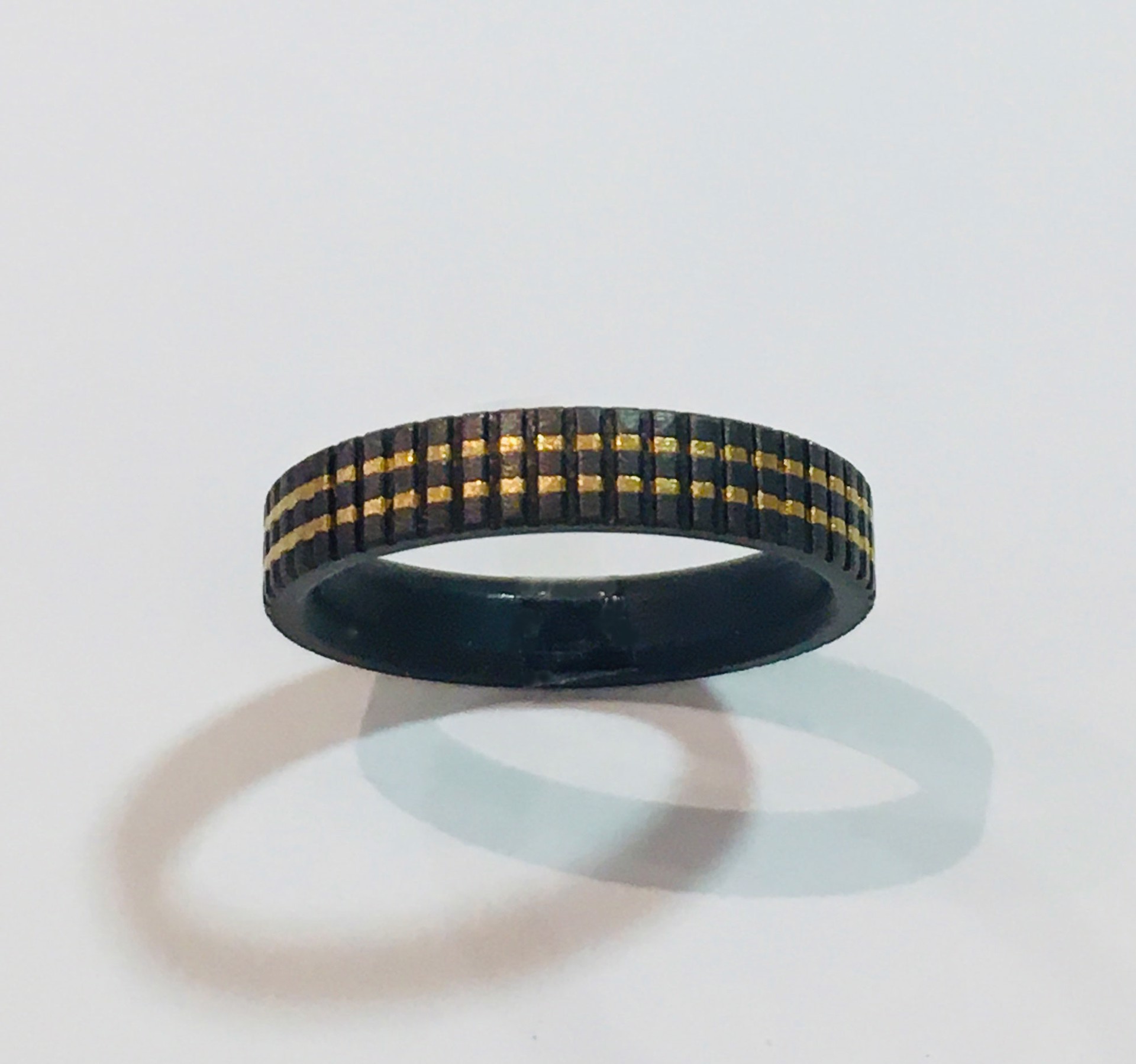 Titanium Knurled Band by WES & GOLD
