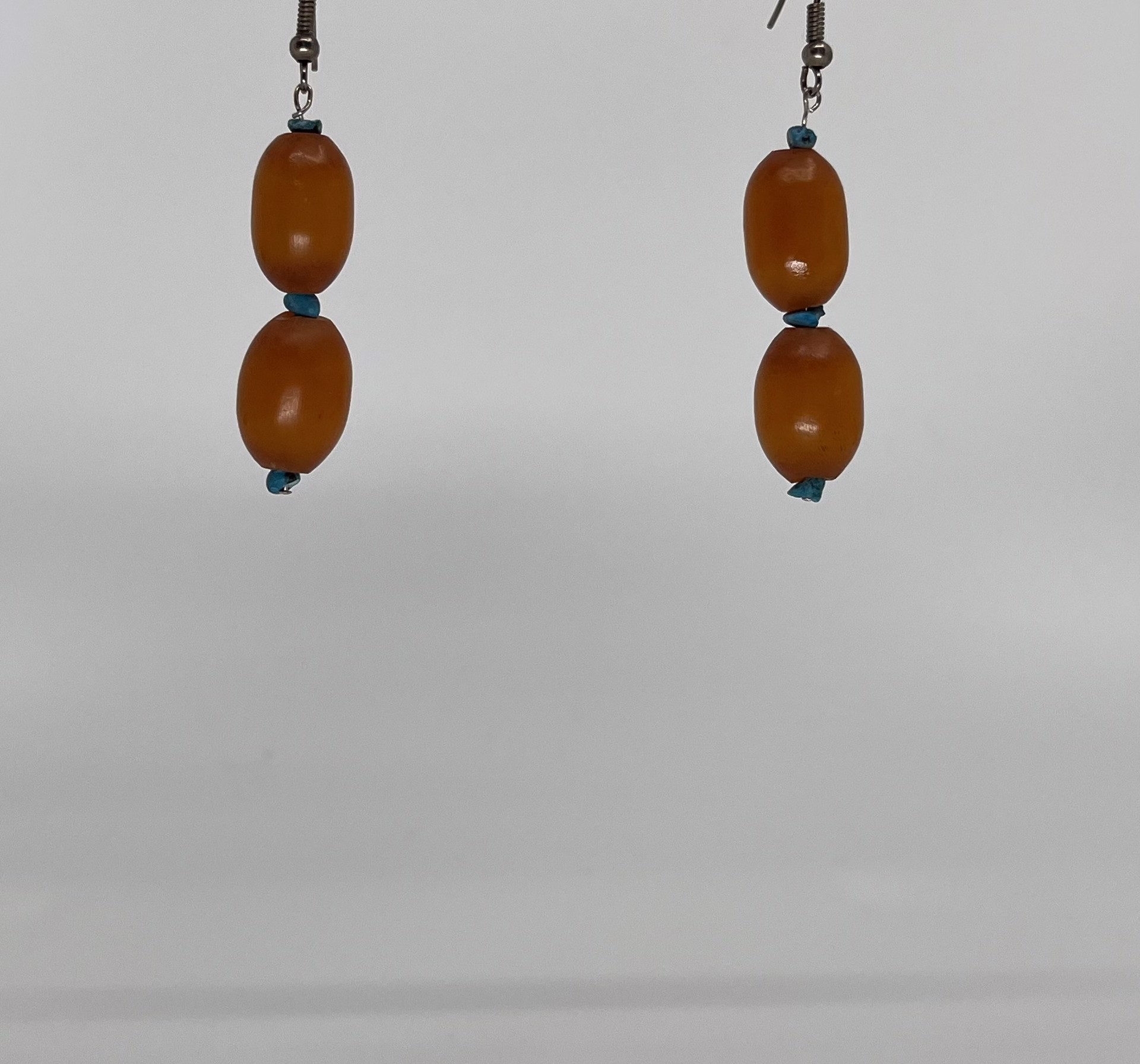 1107 Copal Amber Earrings by Gina Caruso