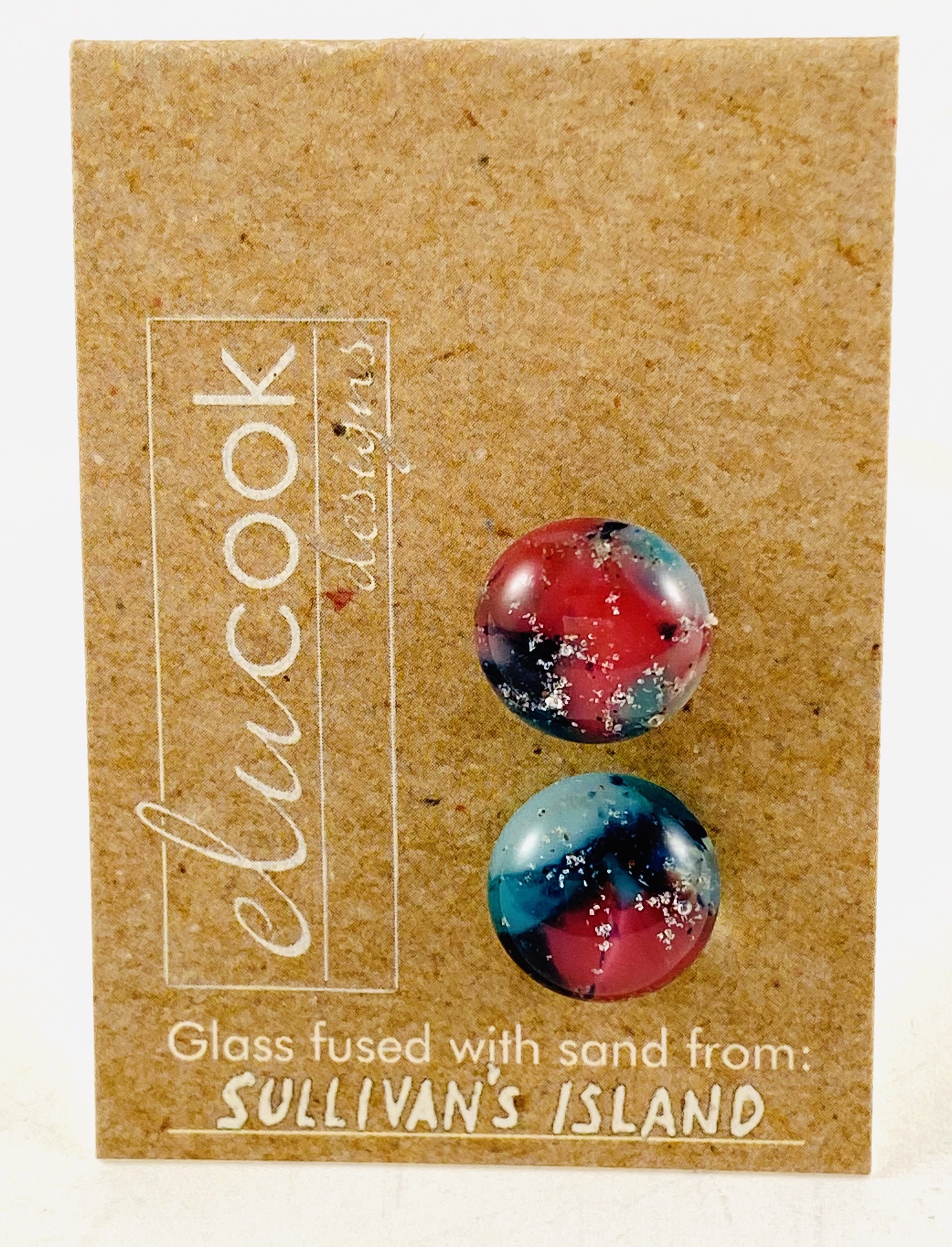 Button Earrings, 5h by Emily Cook