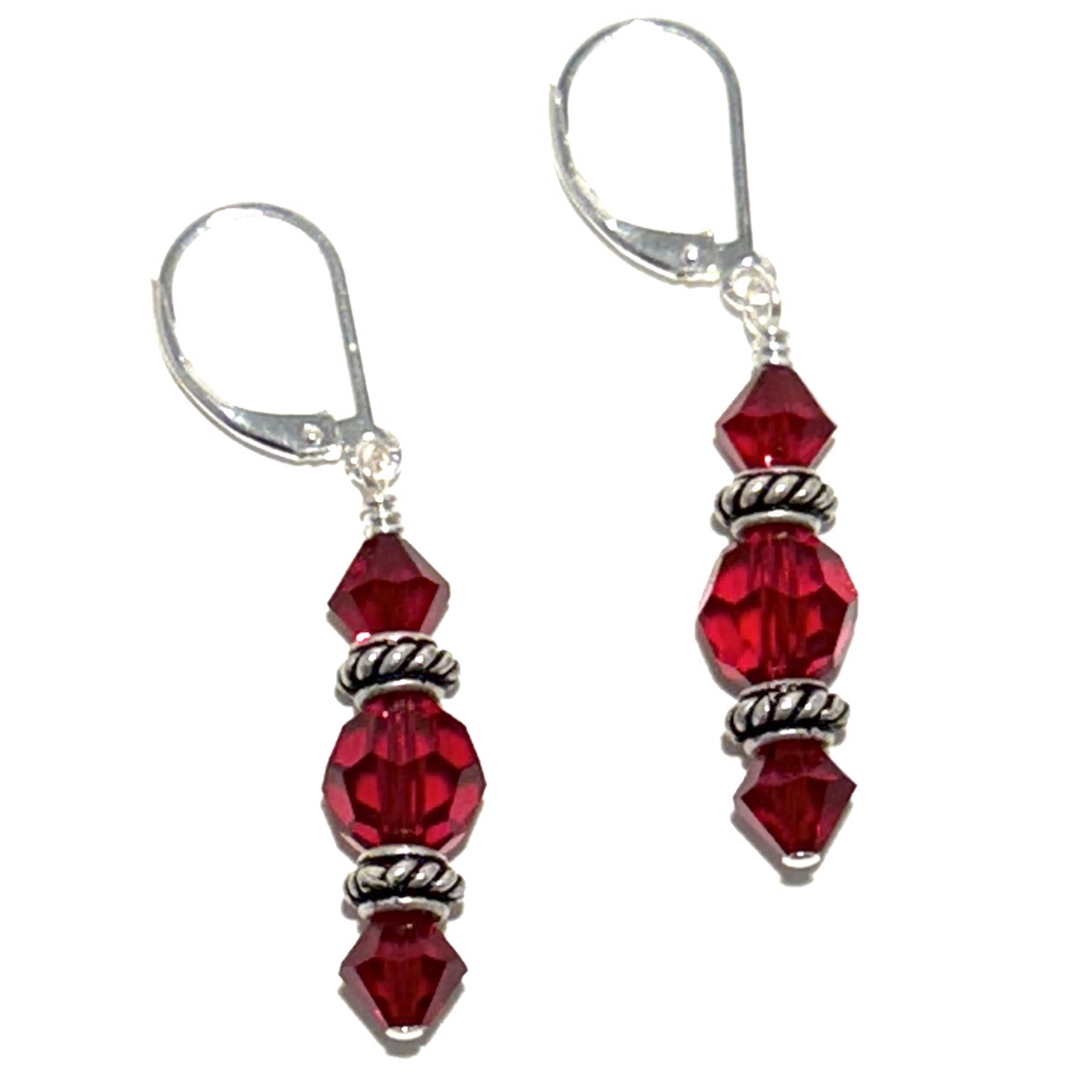 Red “Ruby” Earrings July Birthstone SHOSH23-61 by Shoshannah Weinisch