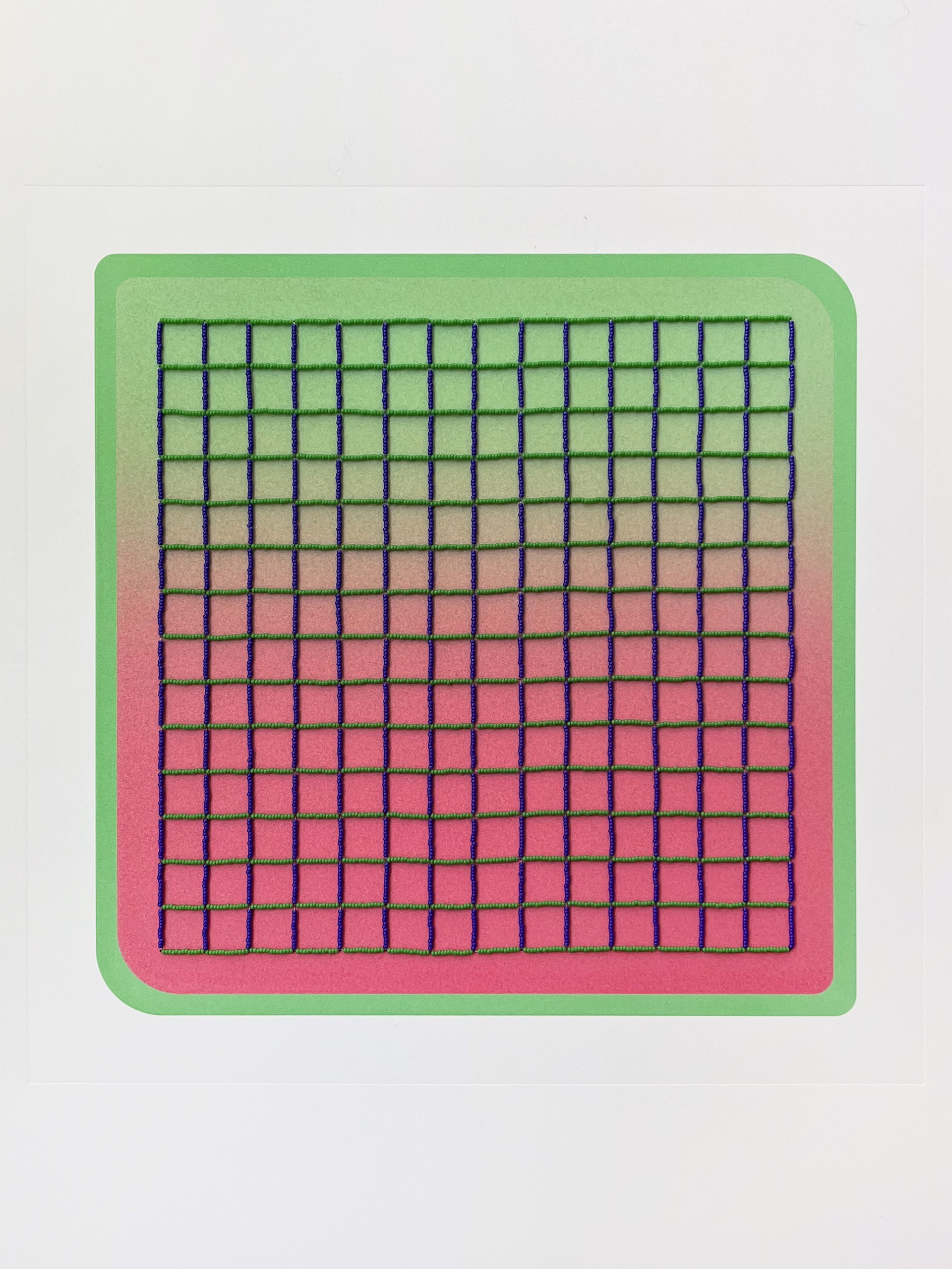 Green and Fluorescent Pink by Gretchen Wagner