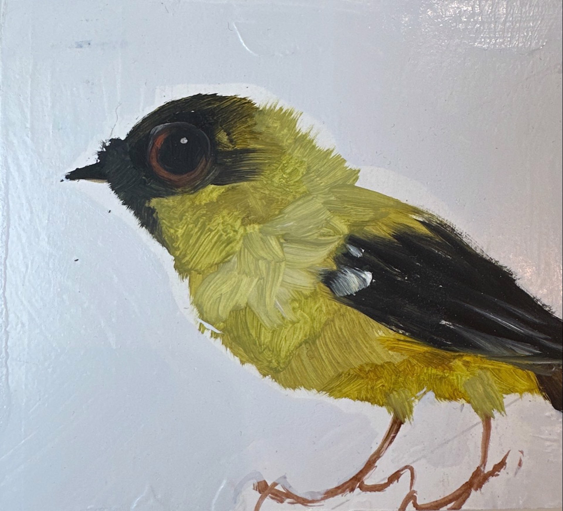 Bird Block (black and yellow) by Diane Kilgore Condon
