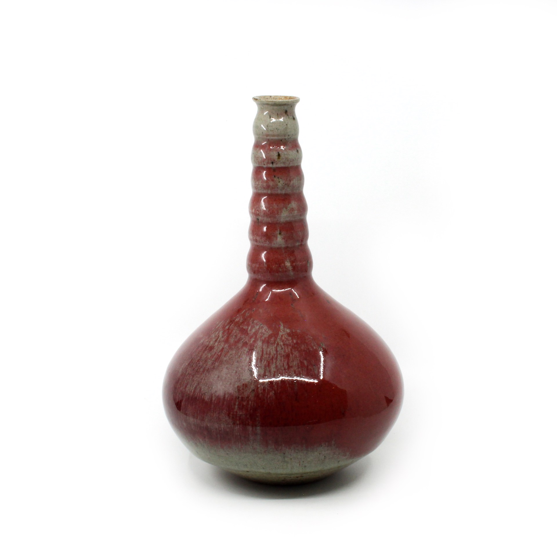 Red & Gray Vase by Heather Bradley