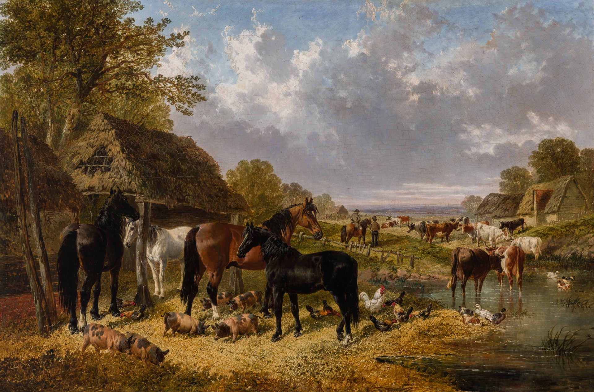 A FARMYARD GATHERING by John Frederick Herring Jr.