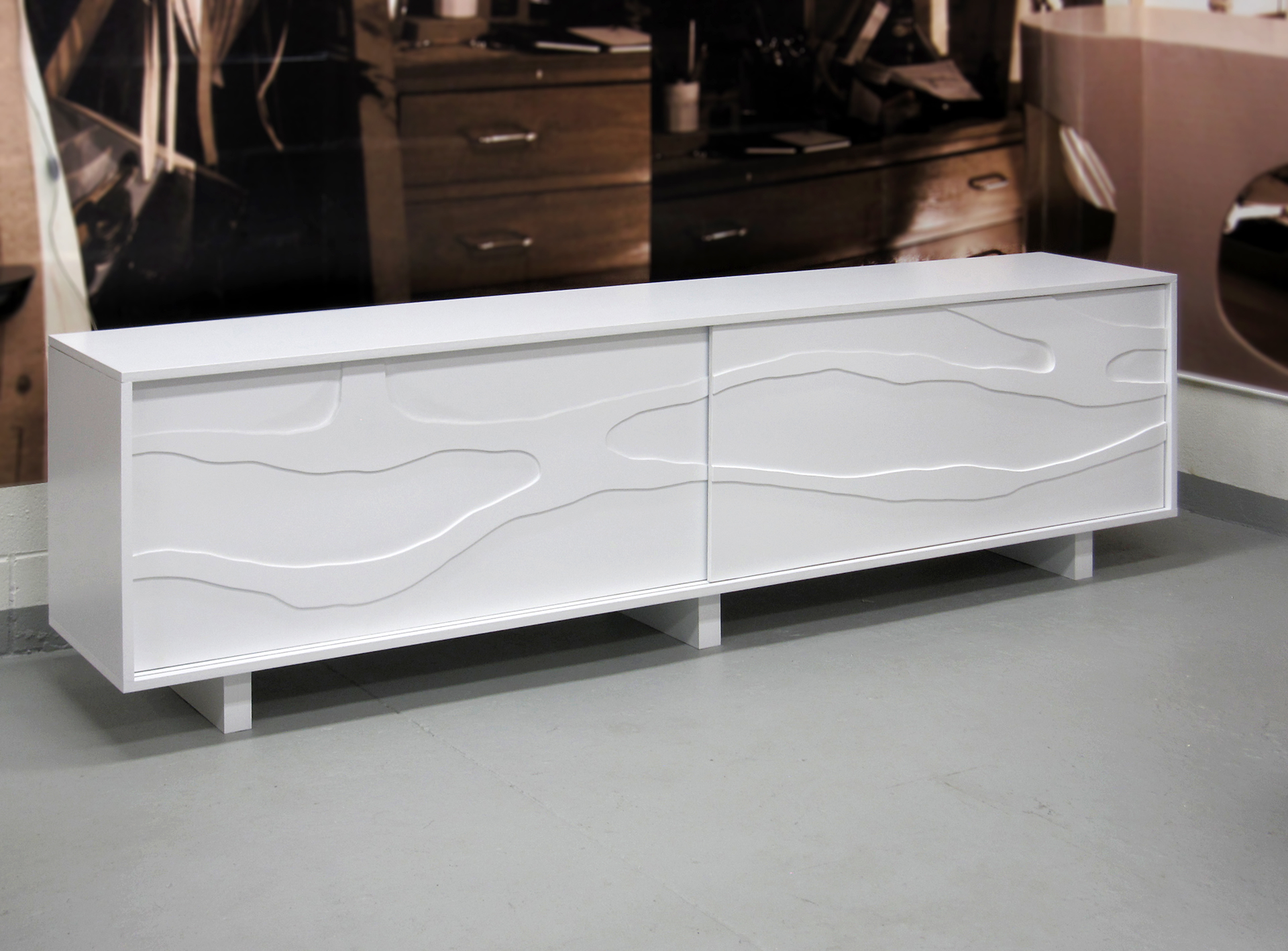 "Meanders" Large cabinet by Jacques Jarrige
