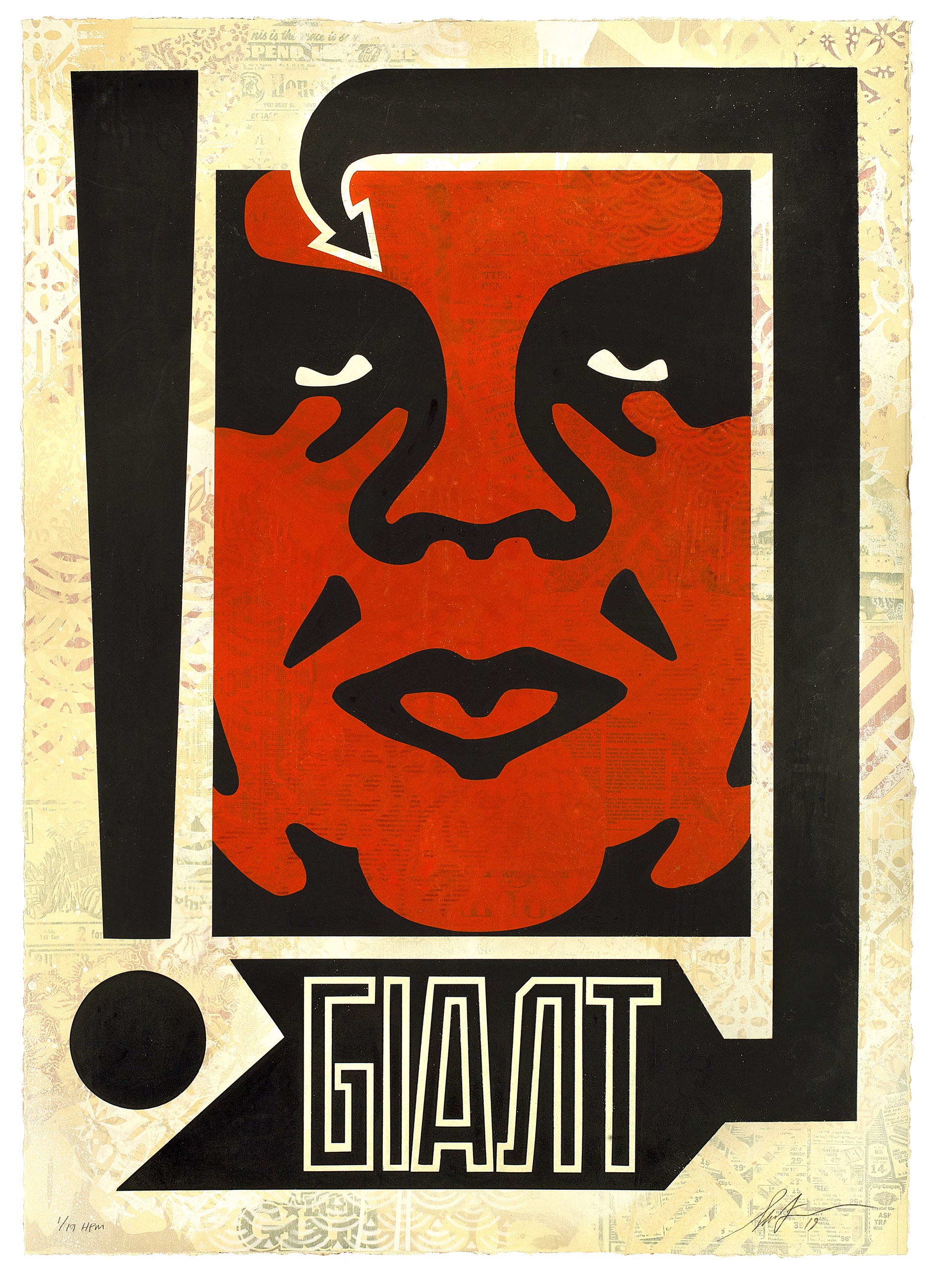 Exclamation, HPM (11/19) by Shepard Fairey
