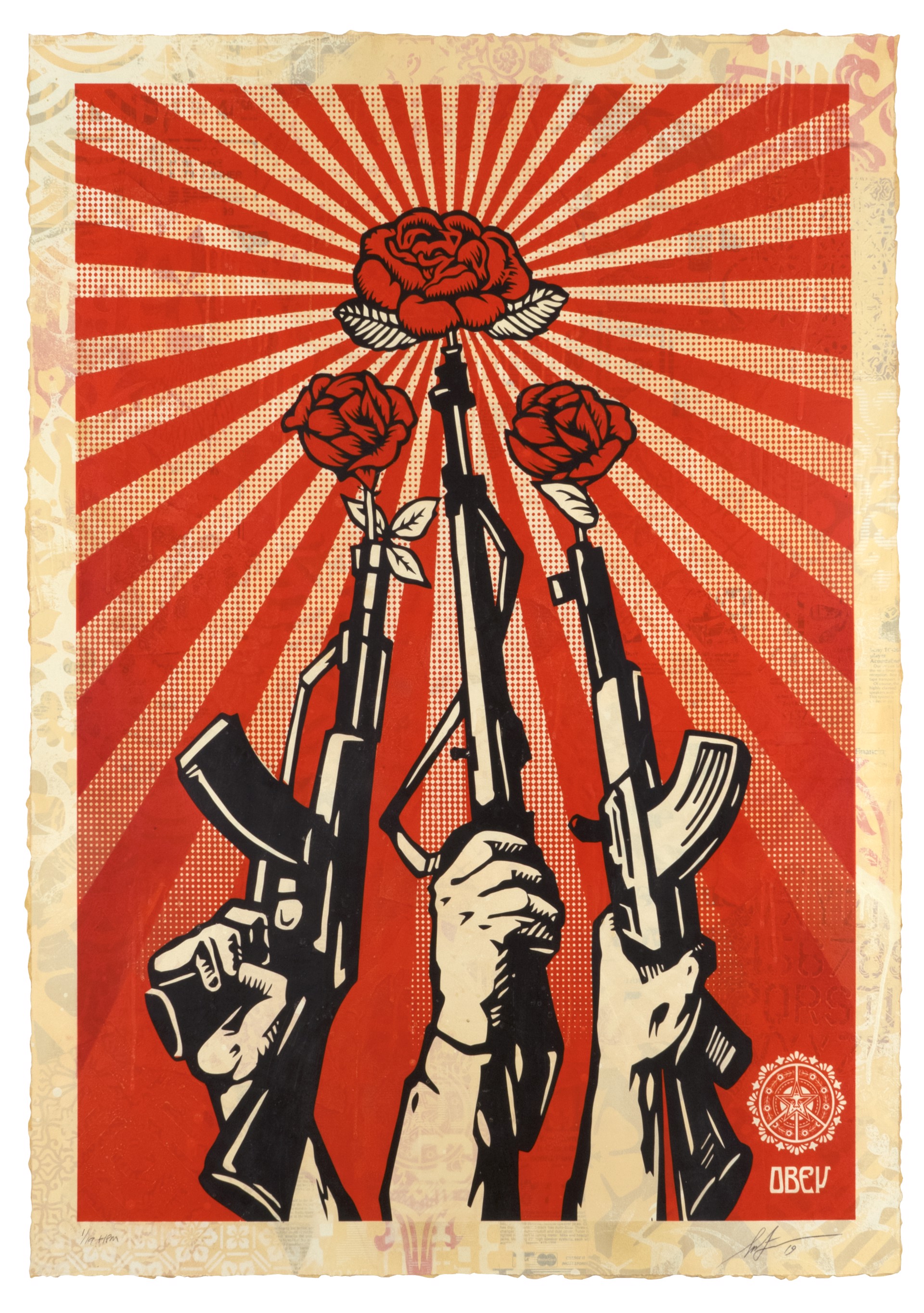 Guns and Roses, HPM by Shepard Fairey