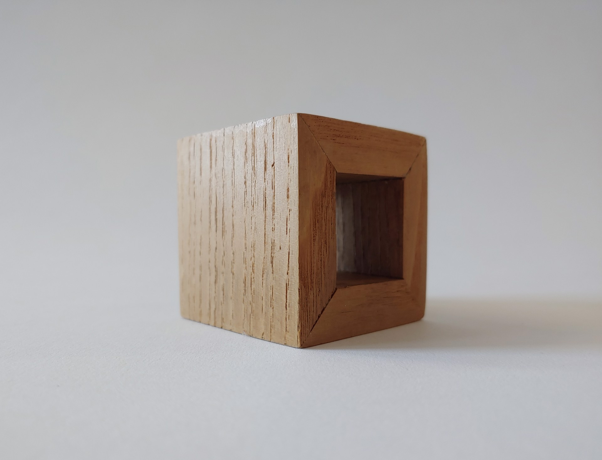 Open Cube- Wood Sculpture by David Amdur