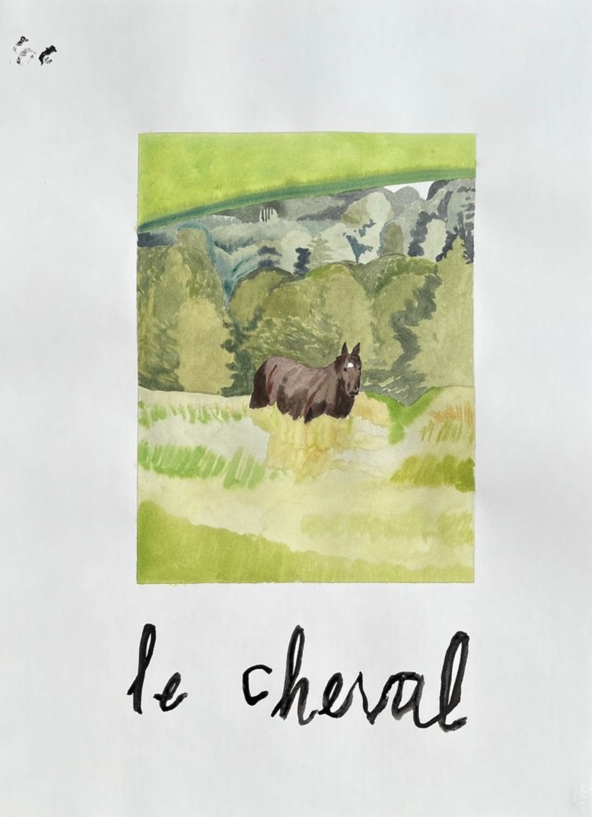 Flashcard (Le Cheval) by Bradley Kerl