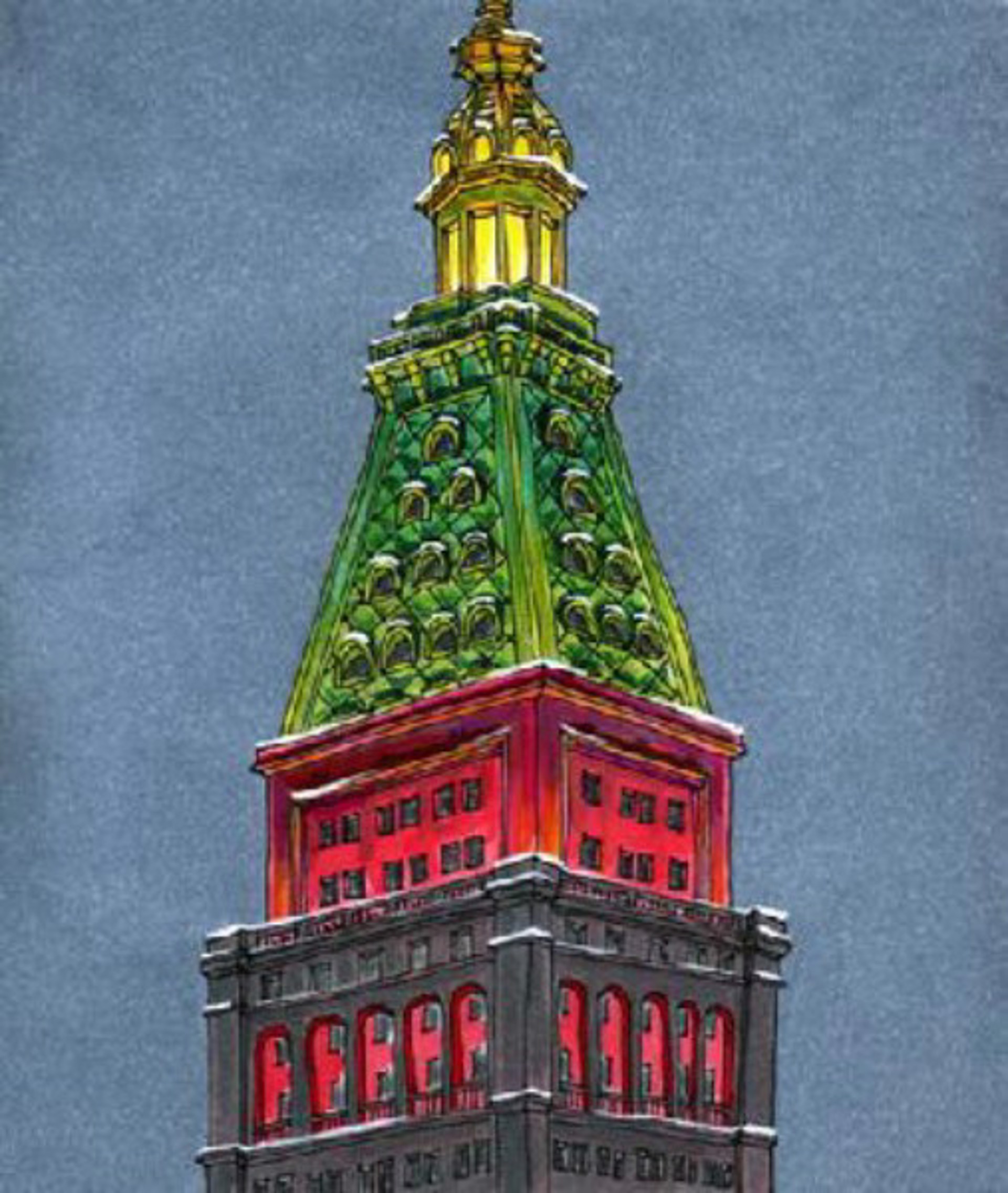 Metlife Tower, Winter Night by Roxie Munro