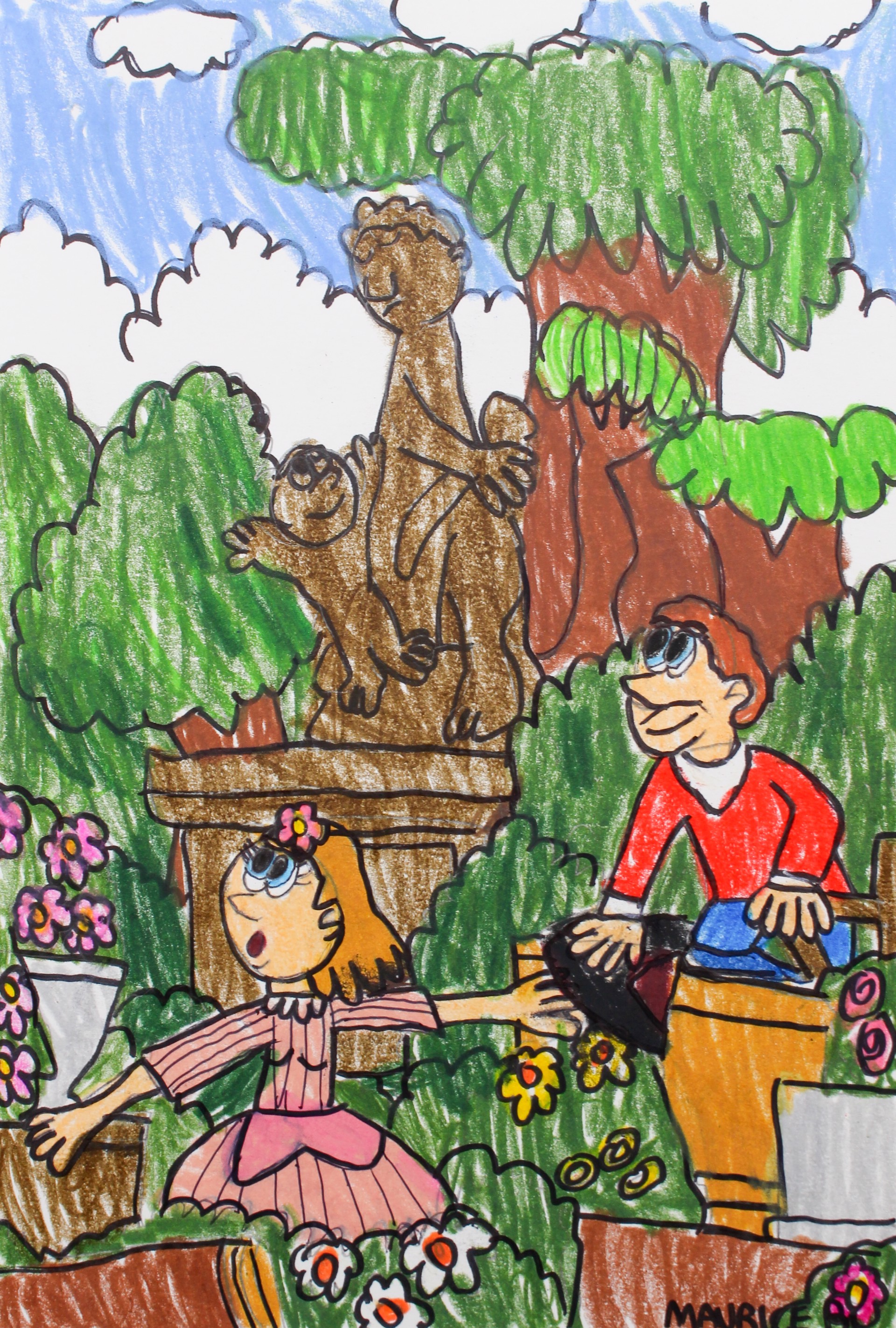 Picking Flowers in the Garden with Mikey and Emily  by Maurice Barnes