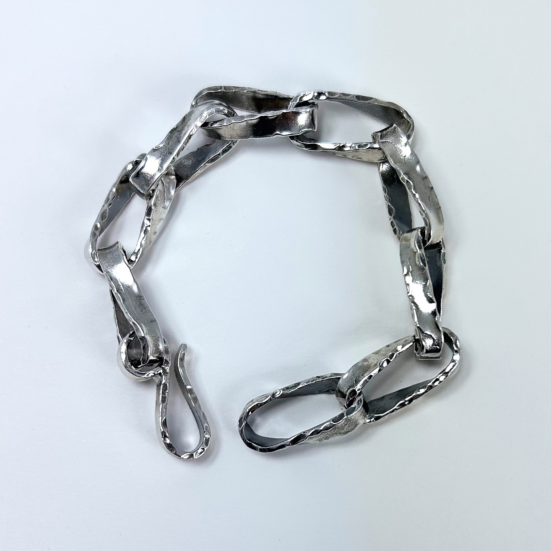 Large link rustic bracelet by Jeri Mitrani