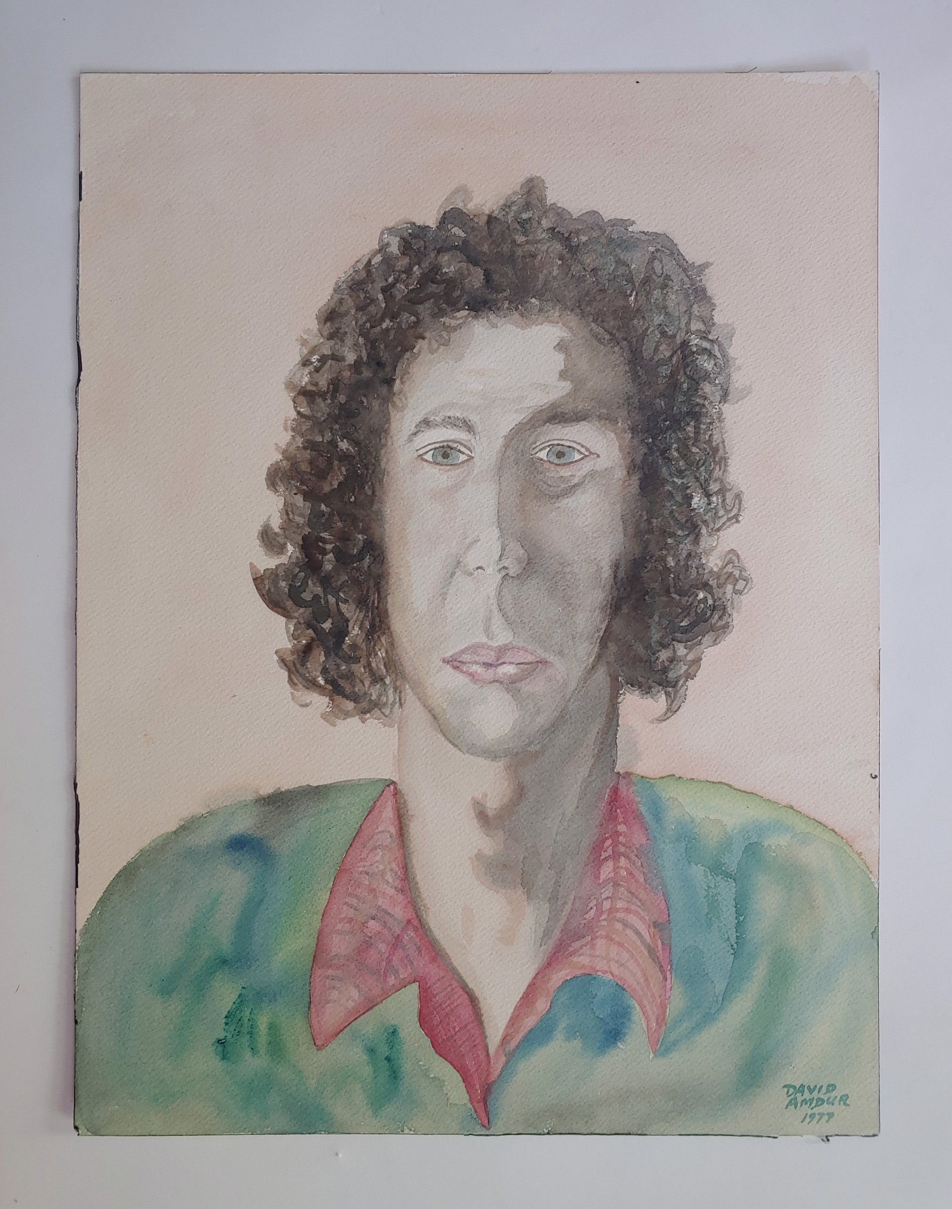 Self Portrait - Watercolor by David Amdur