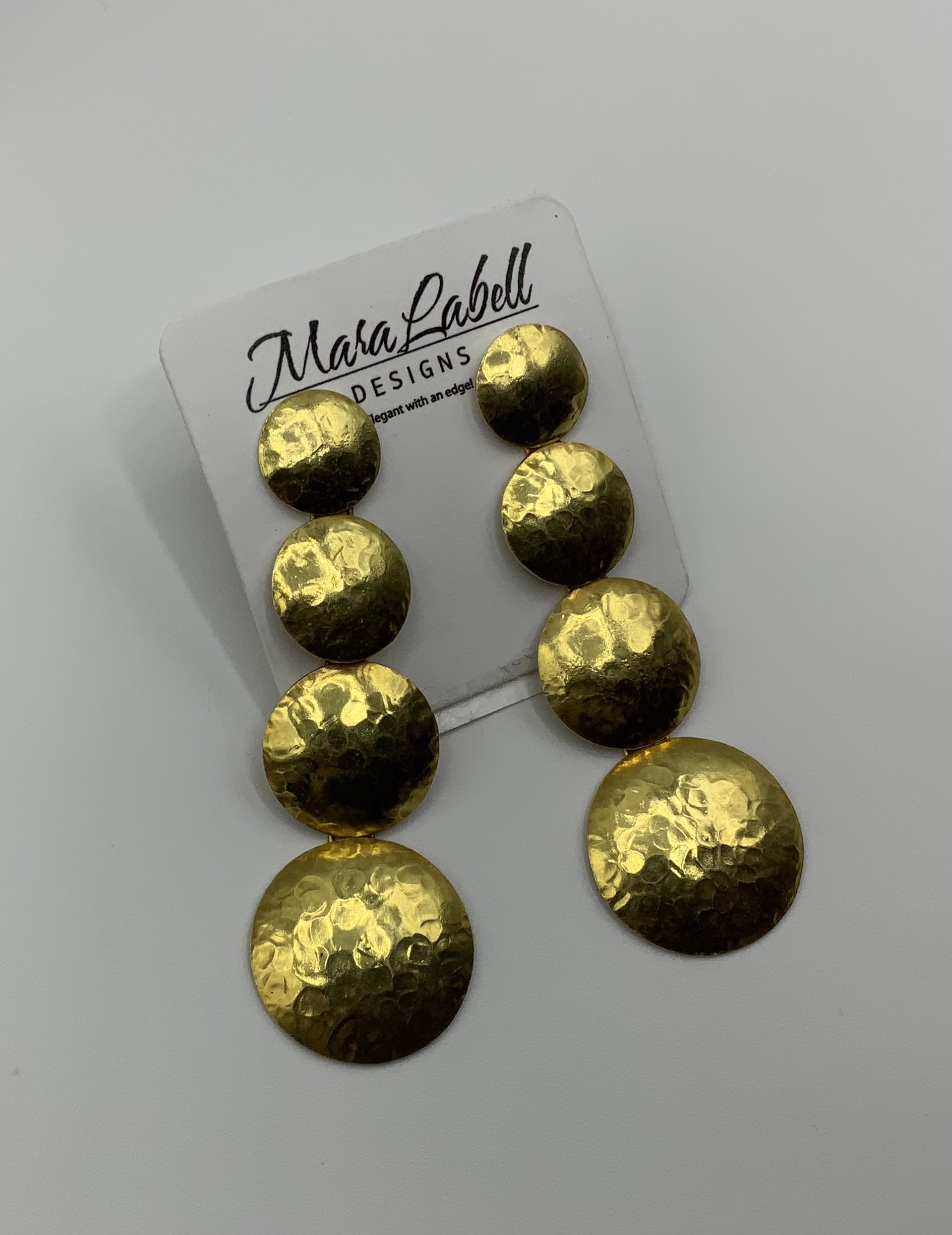 4 Tiered 18k Gold Disc by Mara Labell