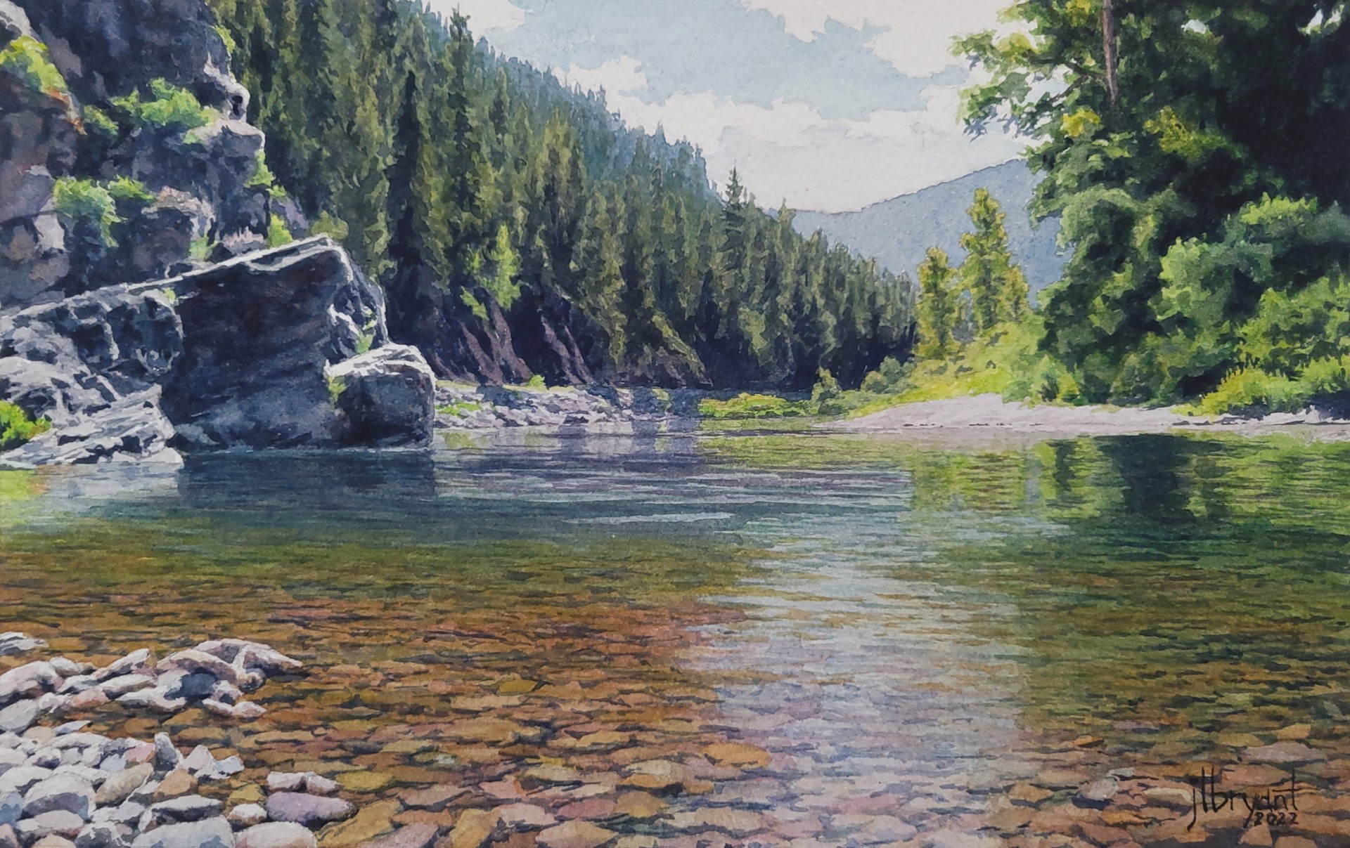 North Fork, Coeur d'Alene River by Jessica Bryant