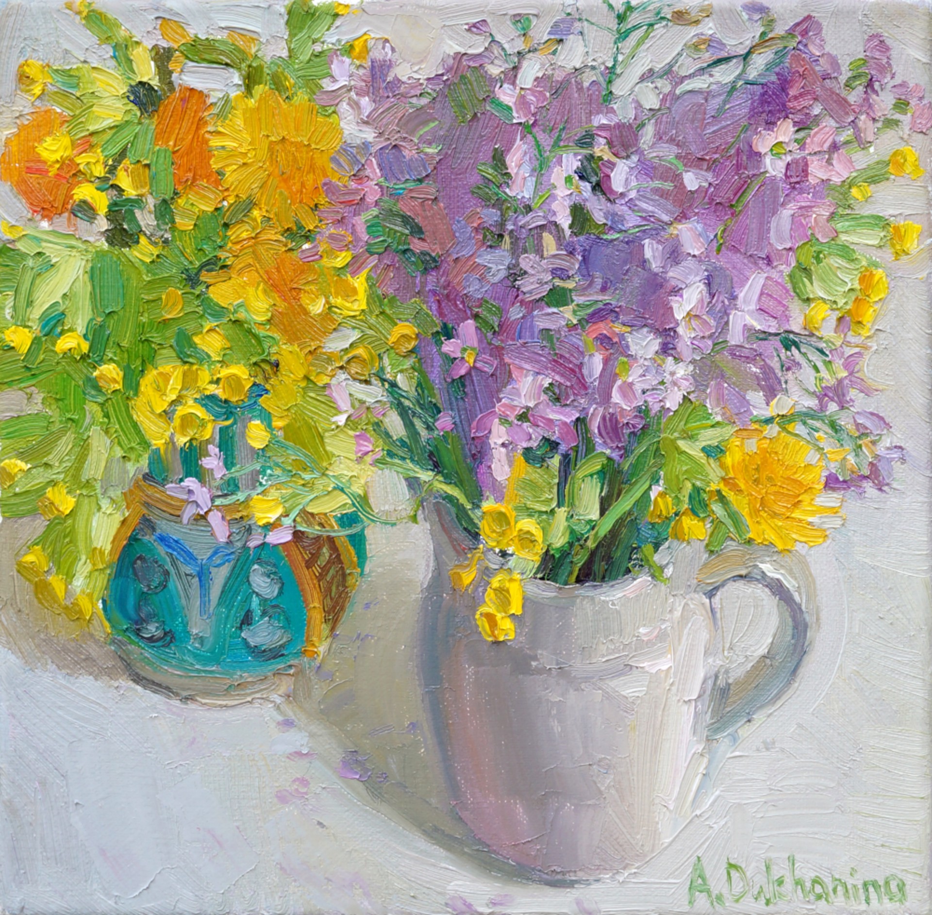 "May Flowers" original oil painting by Anastasia Dukhanina