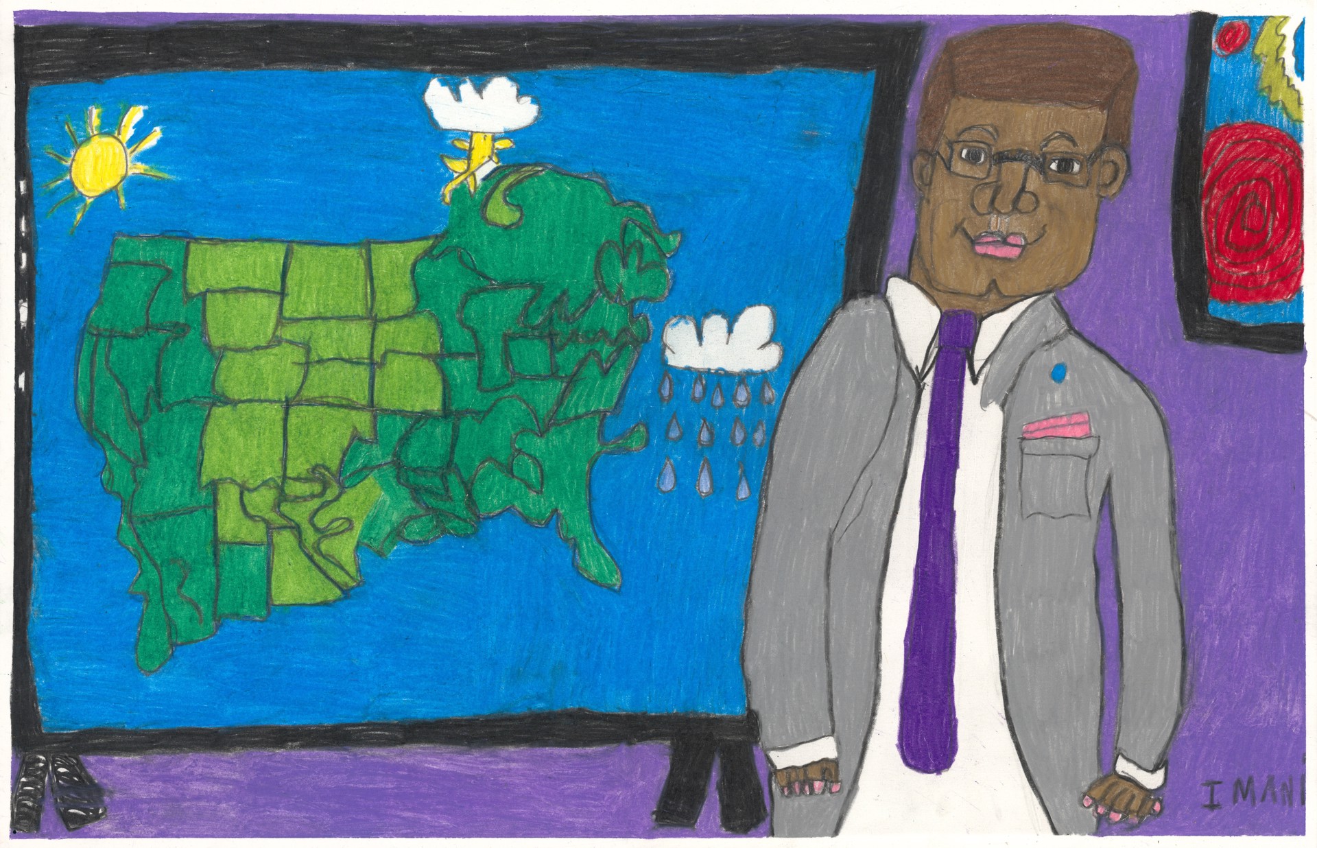 The Weather Man (FRAMED) by Imani Turner