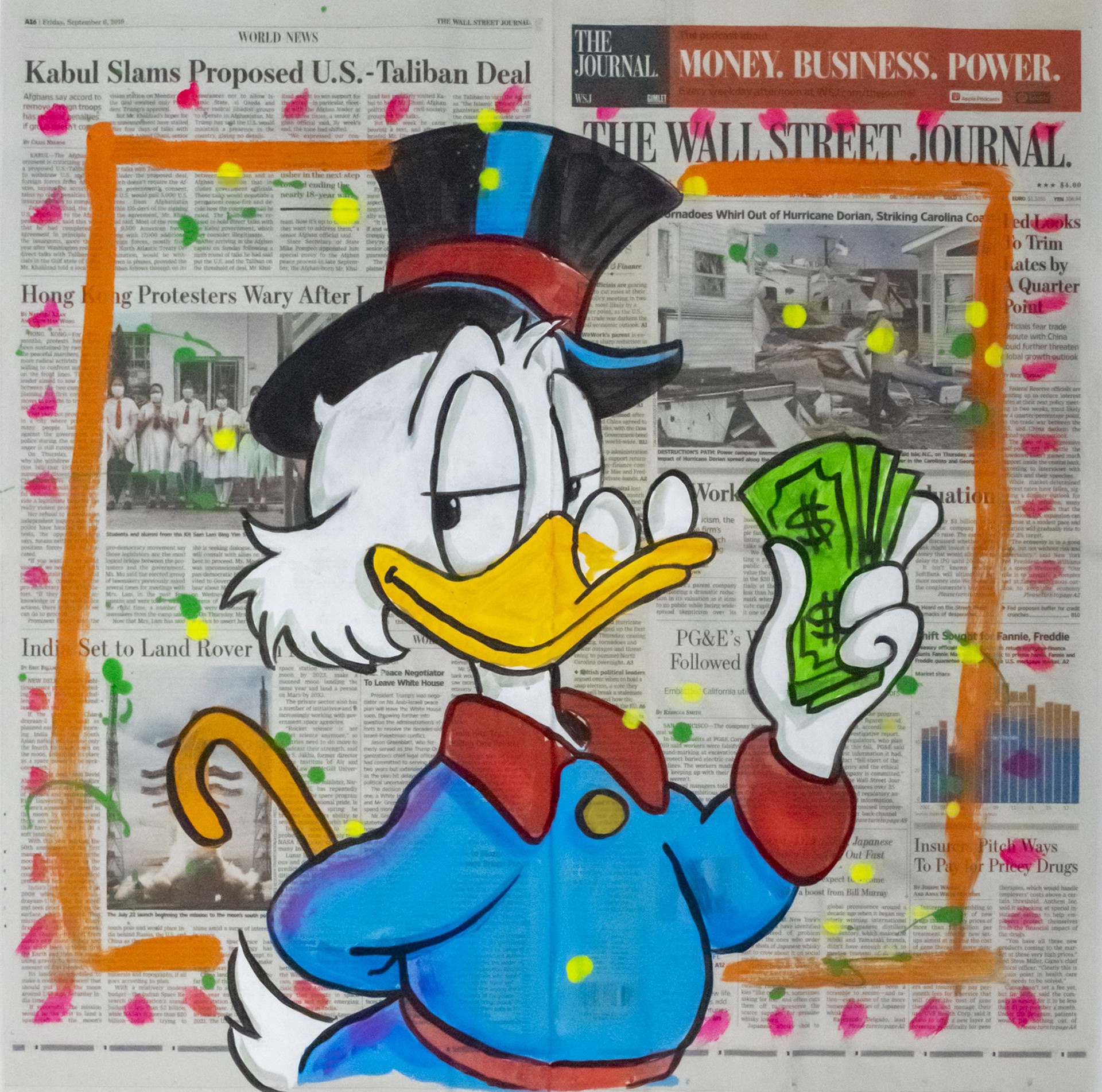 WSJ Series Donald Duck by WSJ Series on Newspaper by Elena Bulatova