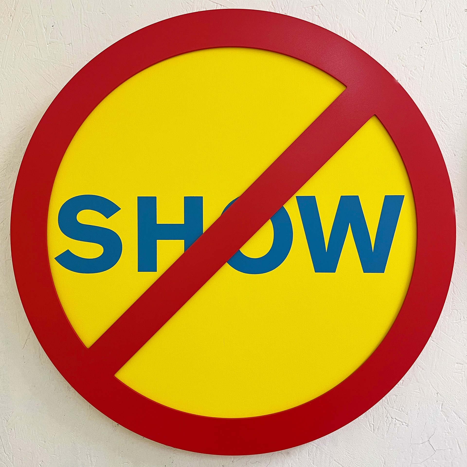 No Show (Blue on Yellow) by Michael Porten