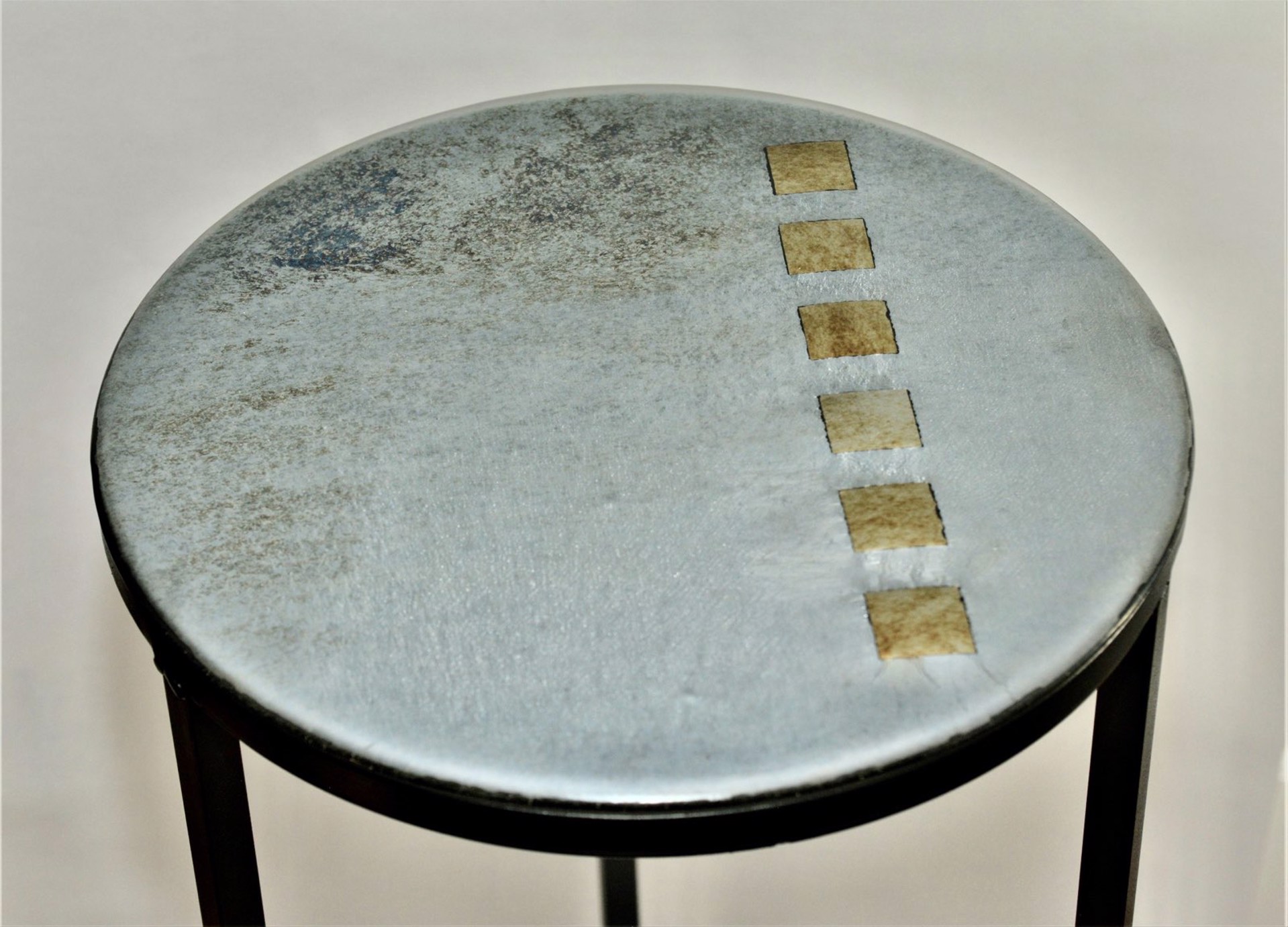Round Black Side Table by Kathrine Jost