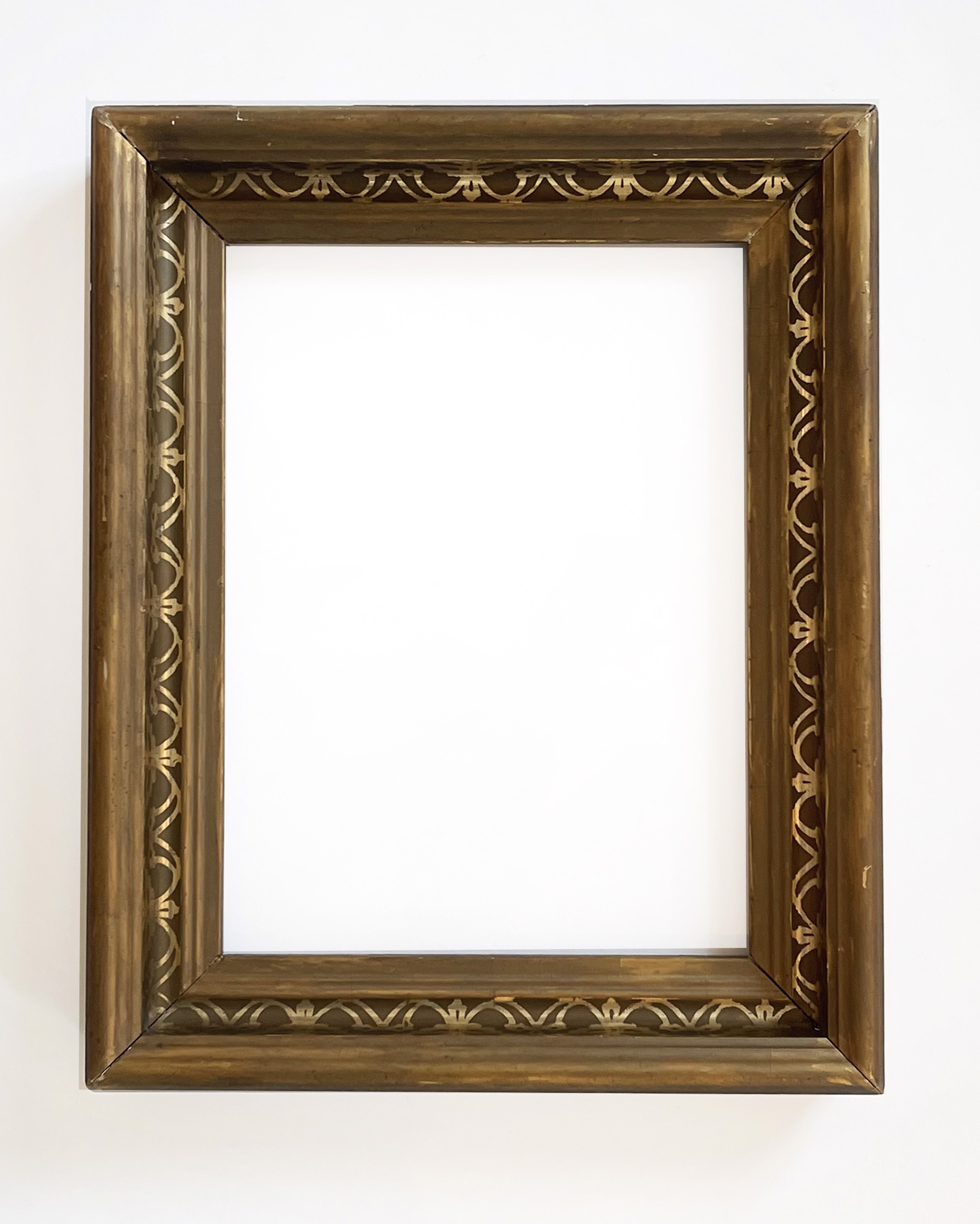 Antique Victorian, Gold Gilt Gesso, Stenciled Eastlake Frame by Antique Frame