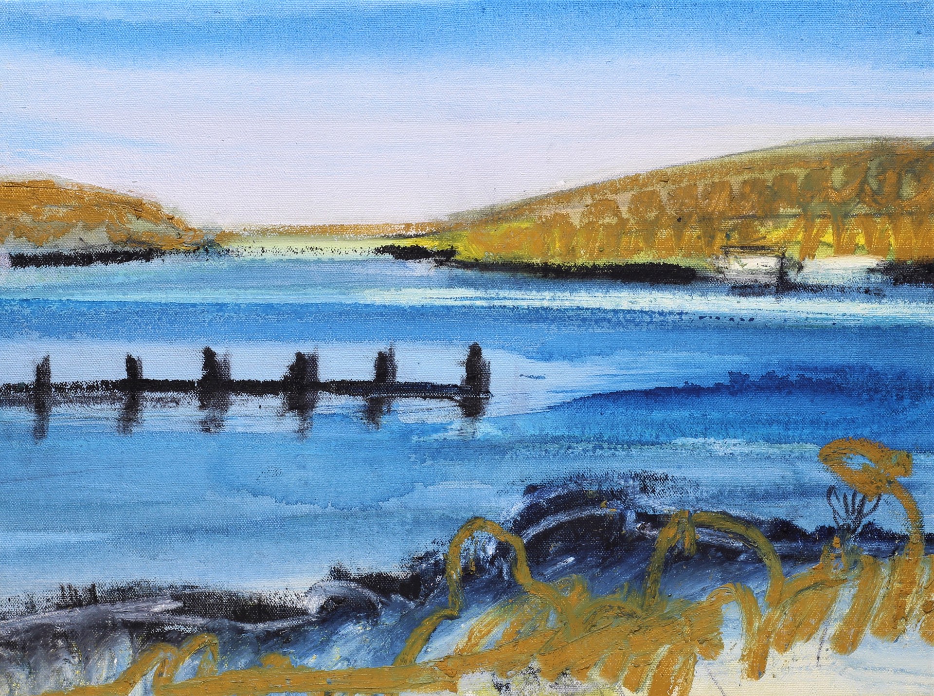 LOOKING DOWN THE COVE by CHRISTINA THWAITES (Landscape)