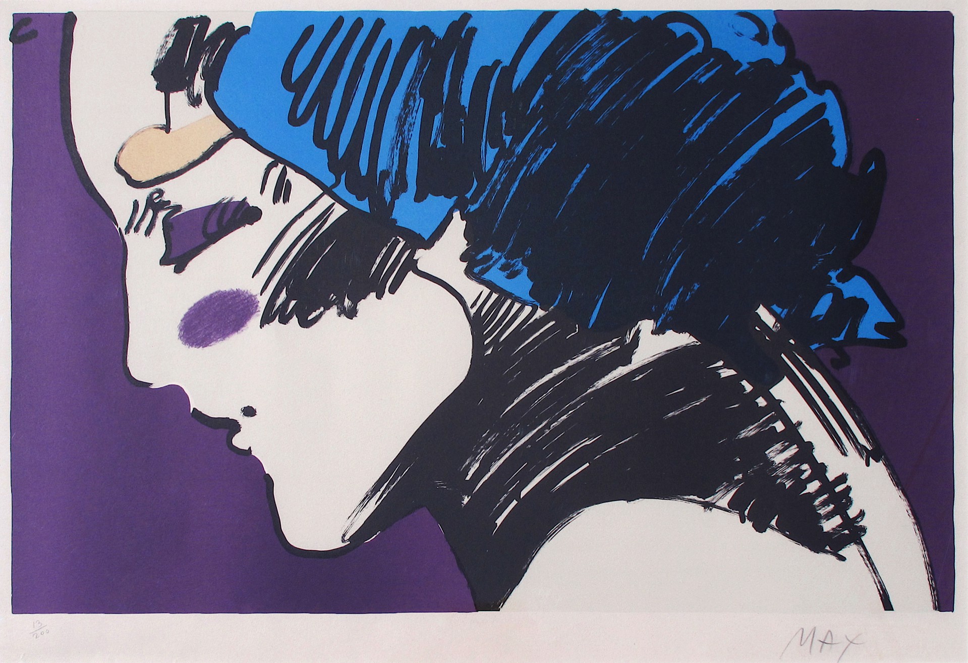 Profile of a Lady - Woman's Face by Peter Max