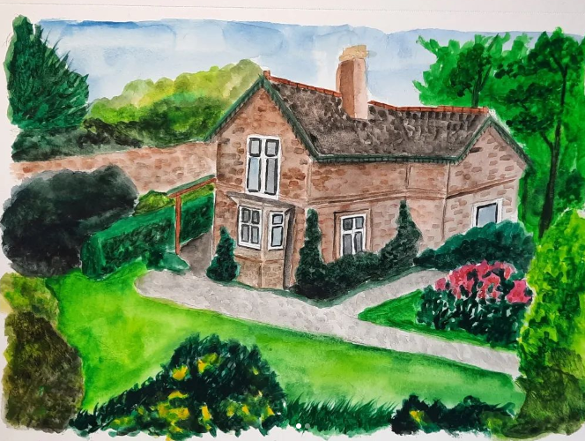 English Cottage by Lillian Scott