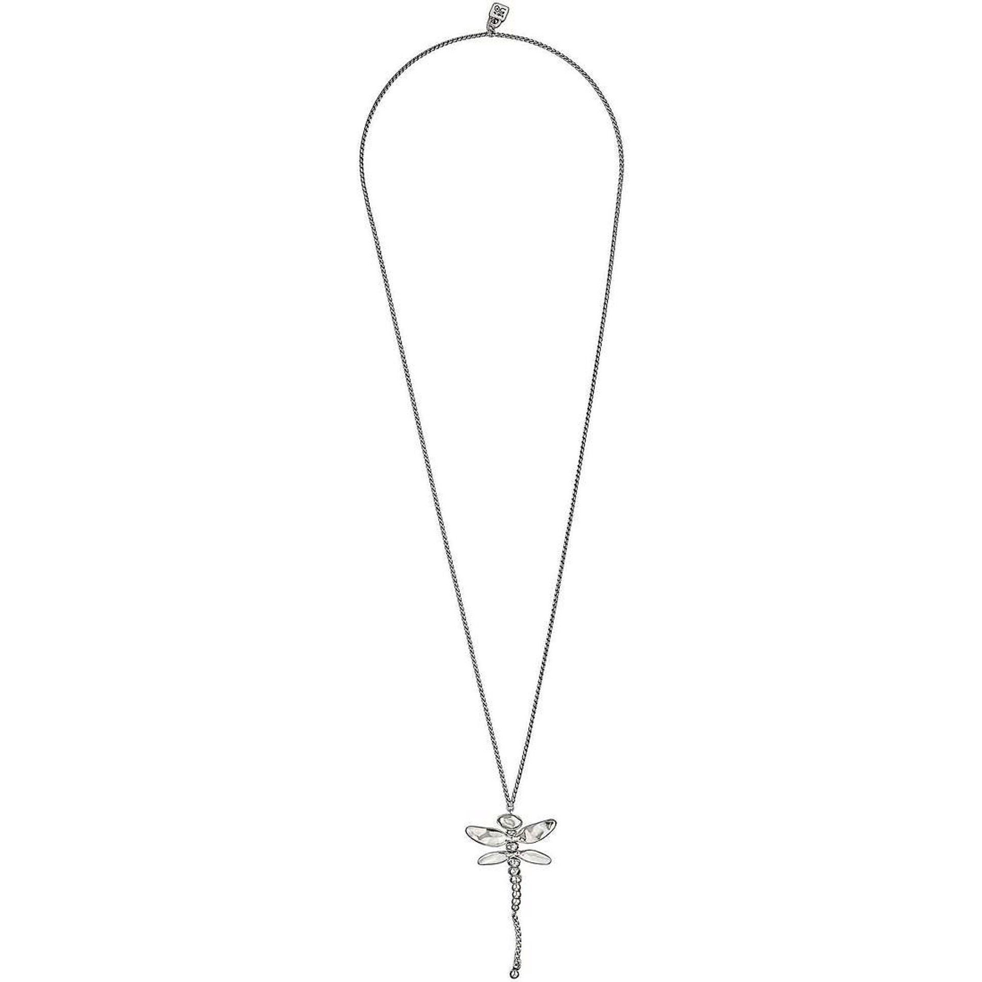 9475 Silver Dragonfly Necklace by UNO DE 50